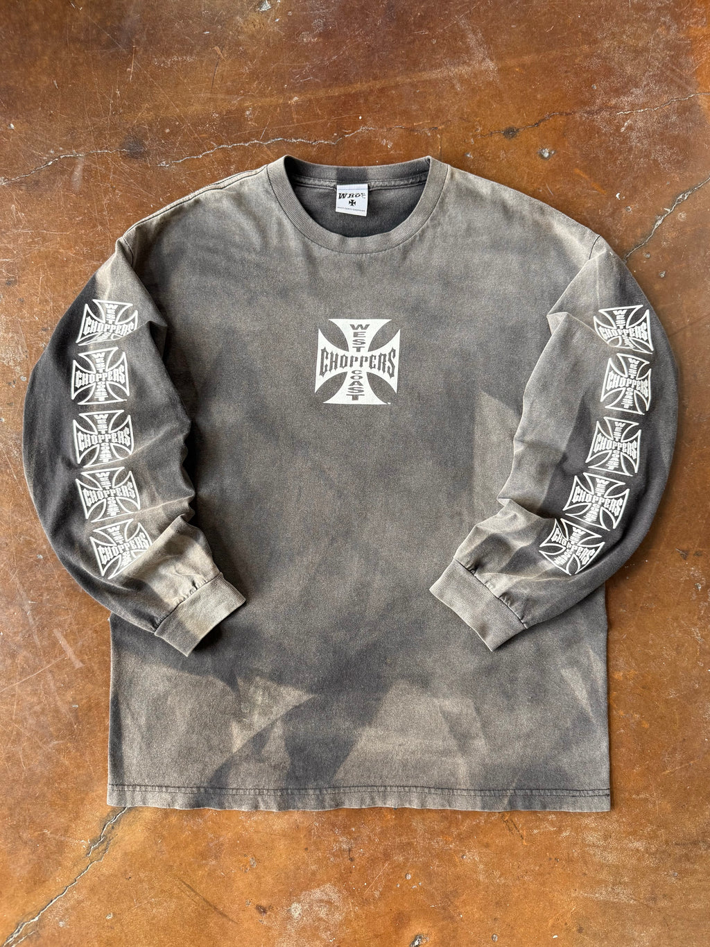 2000s faded West Coast Coppers "classic logo" biker longsleeve shirt (XL)