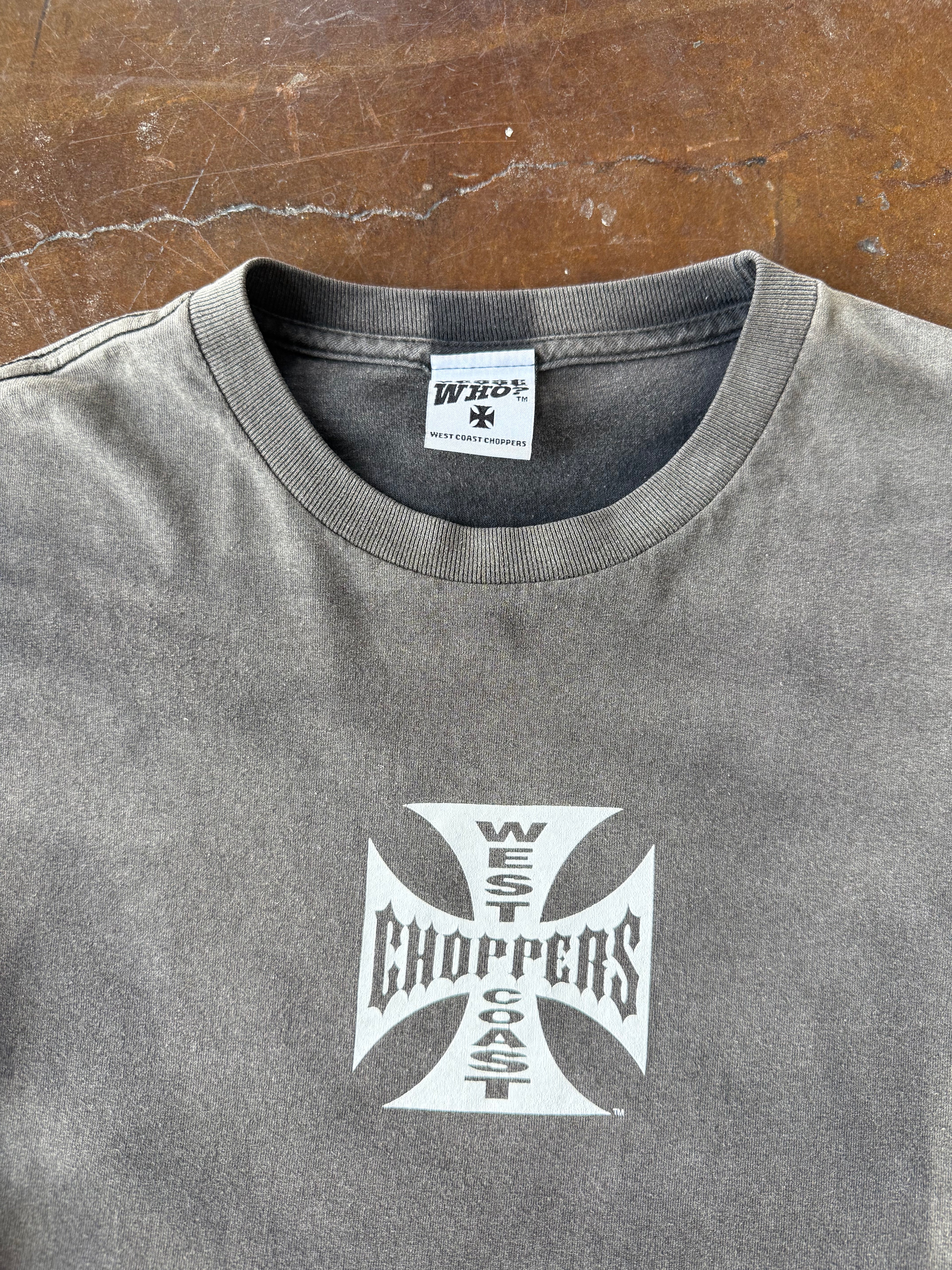 2000s faded West Coast Coppers "classic logo" biker longsleeve shirt (XL)