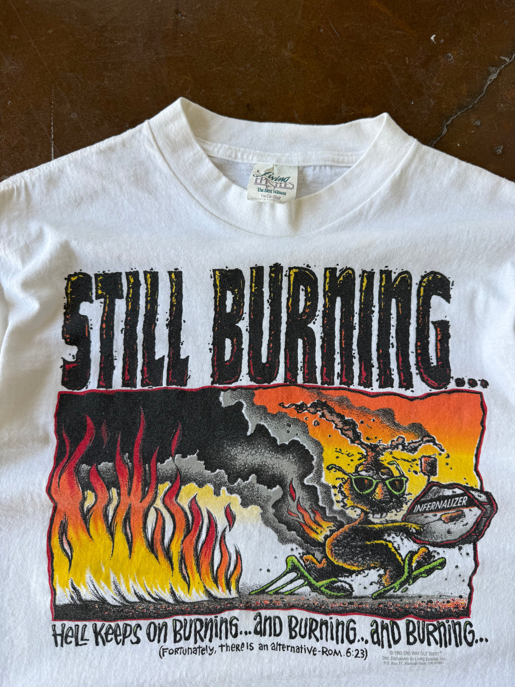 1993 Jesus "turn or burn" shirt (LARGE)