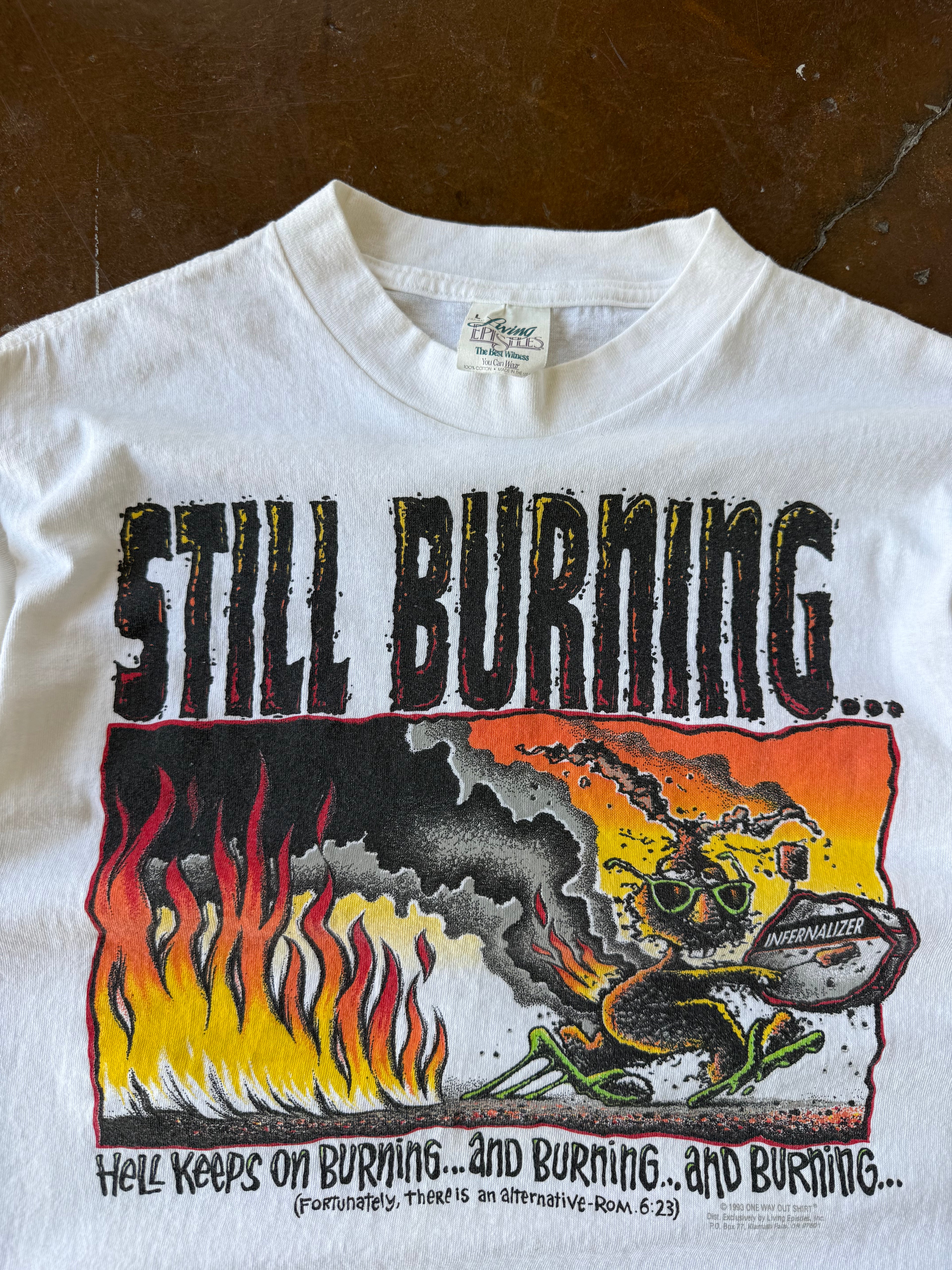 1993 Jesus "turn or burn" shirt (LARGE)
