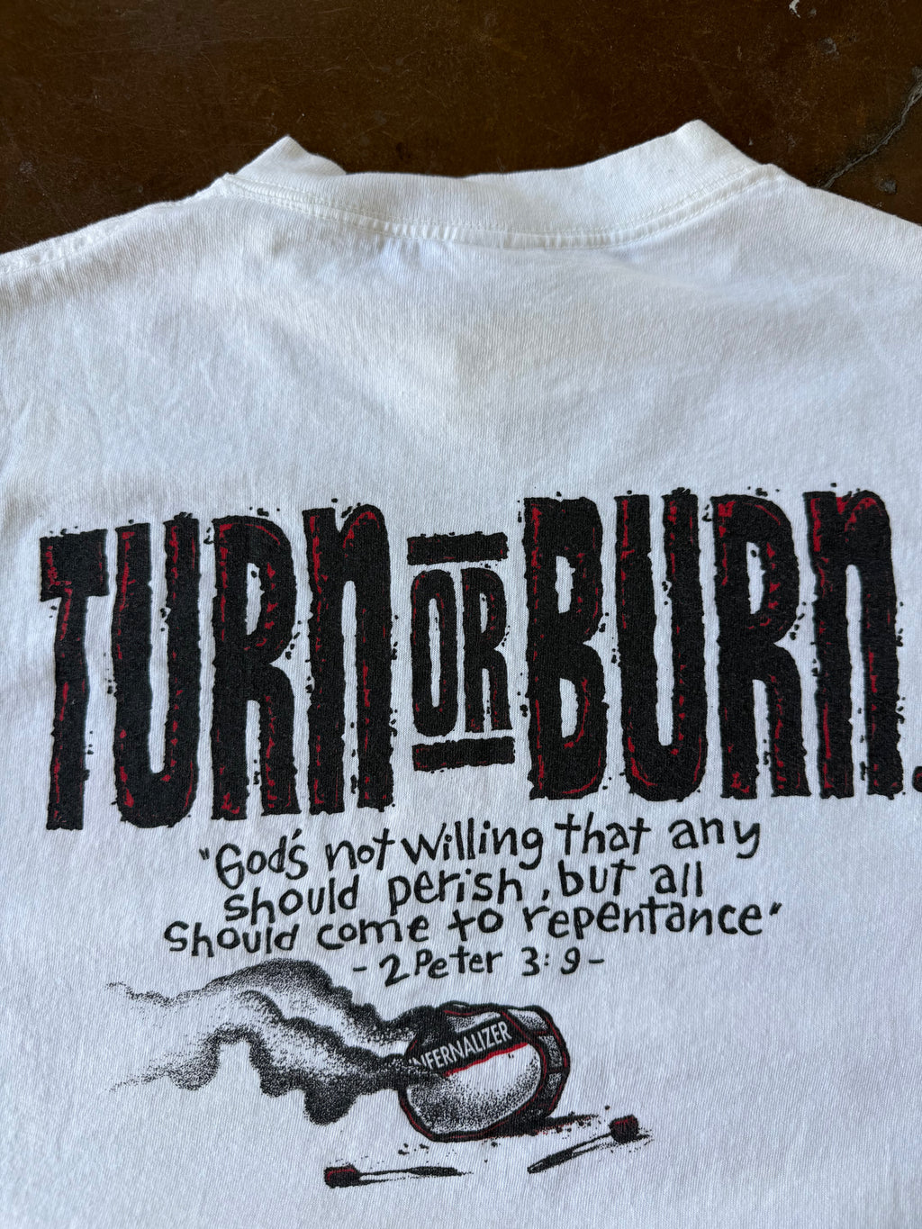 1993 Jesus "turn or burn" shirt (LARGE)