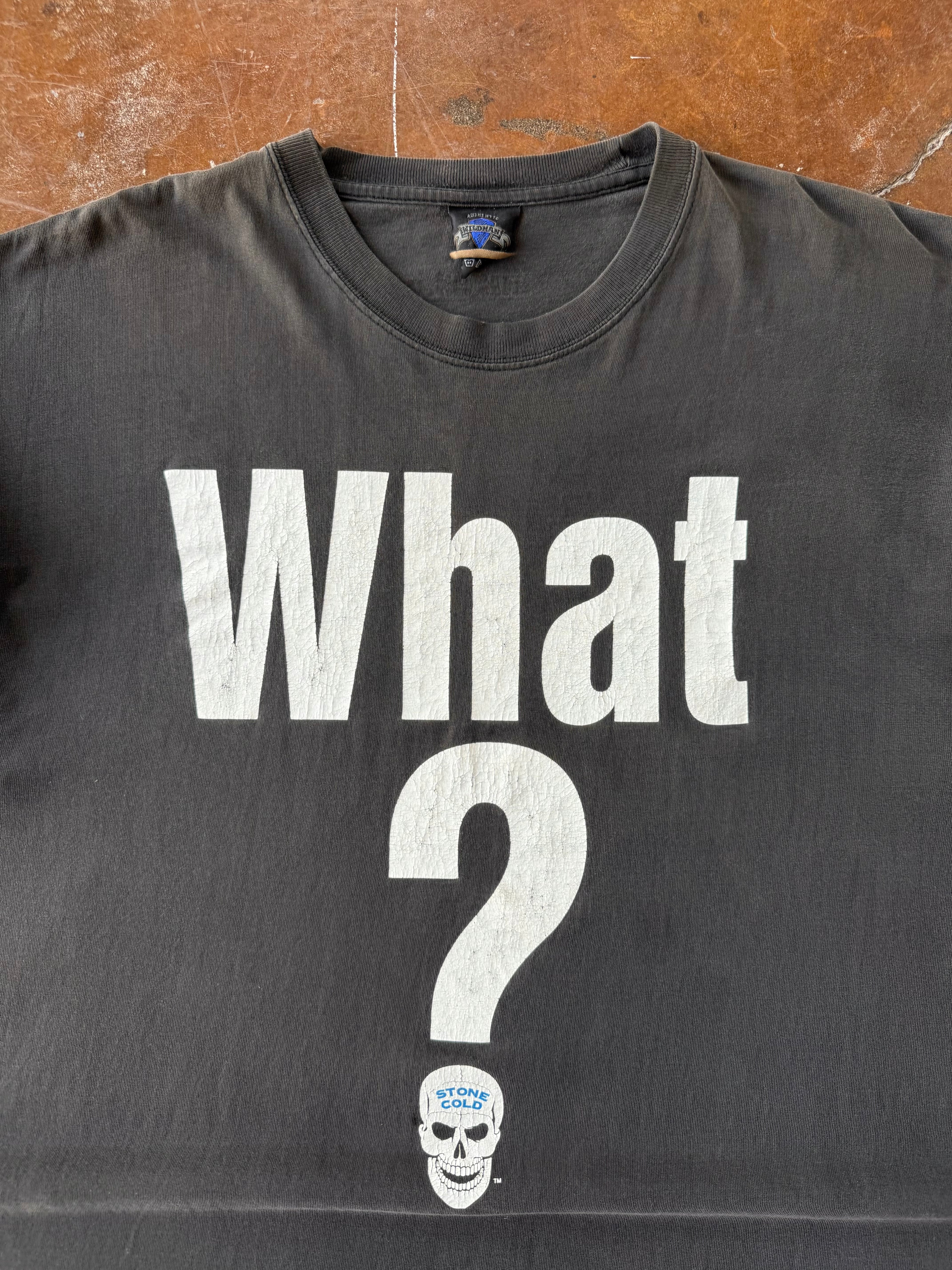 2002 Stone Cold Steve Austin WWE "what?" shirt (XXL)