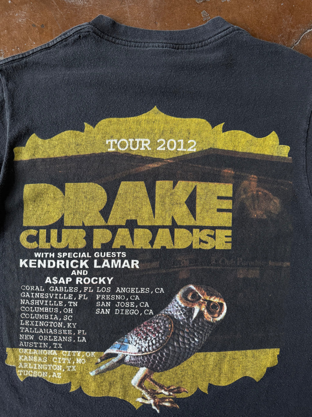 2012 Drake "club paradise" tour rap shirt (SMALL)