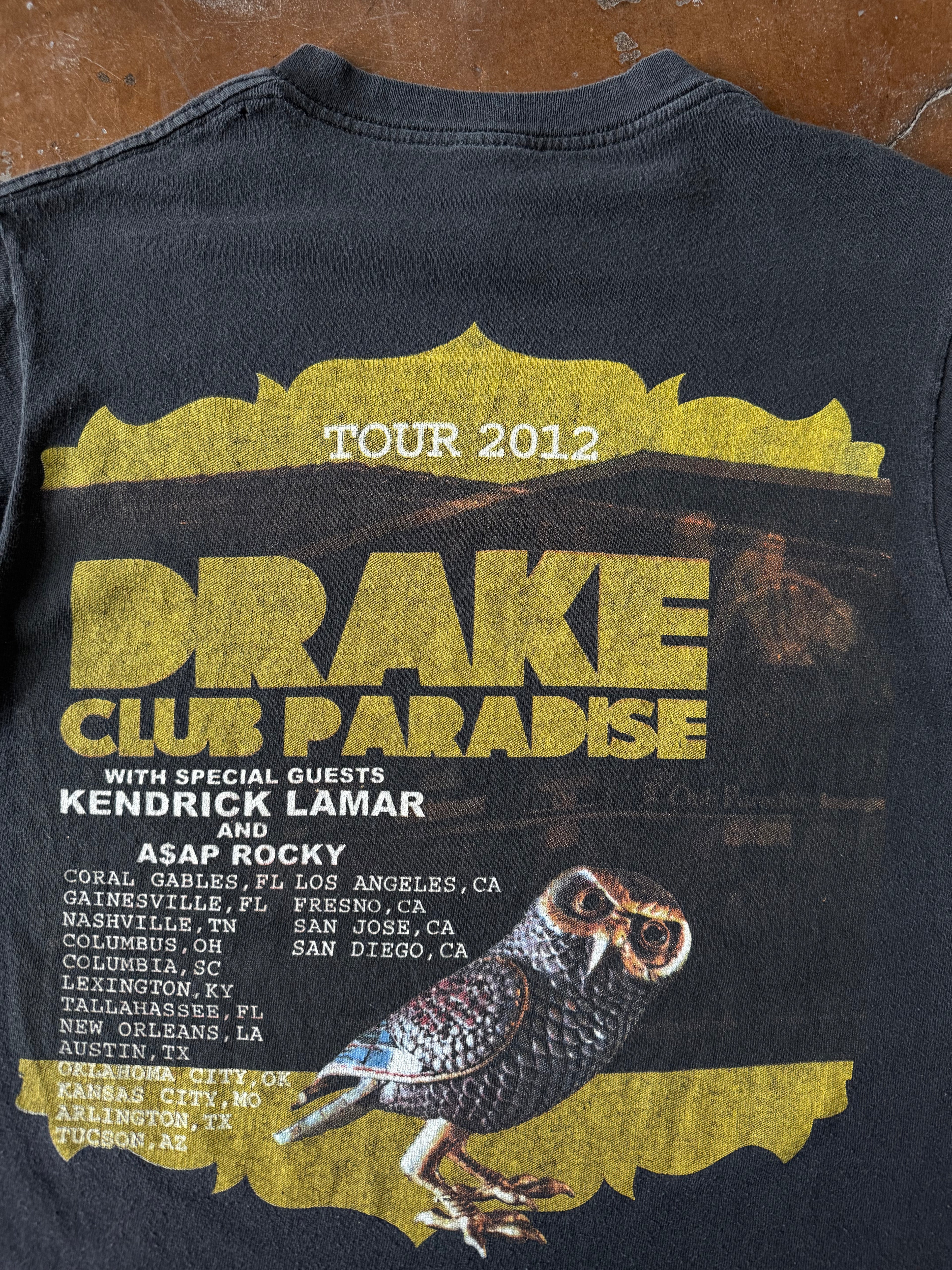 2012 Drake "club paradise" tour rap shirt (SMALL)