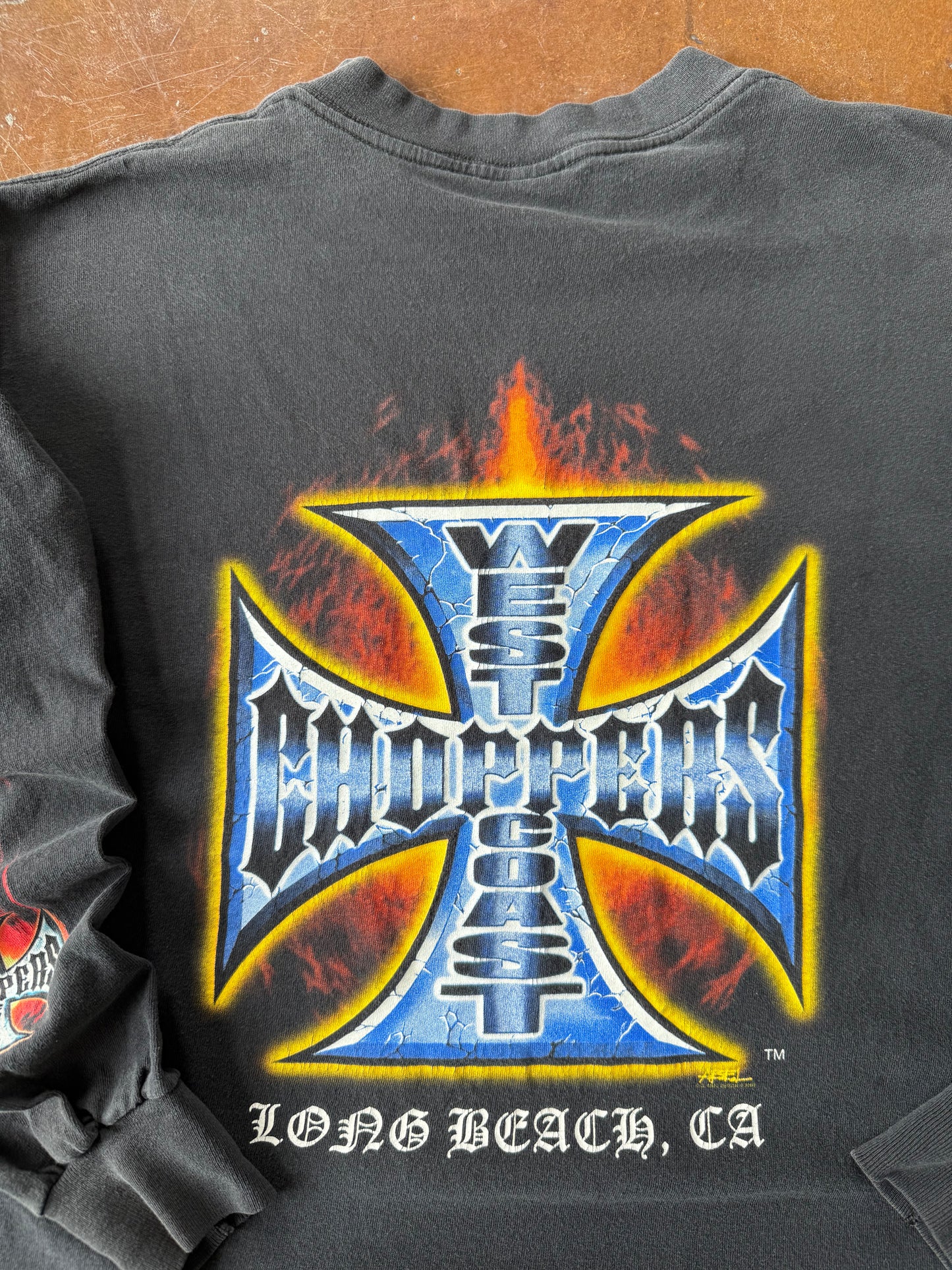 2000s West Coast Choppers "choppers for life" longsleeve shirt (LARGE)