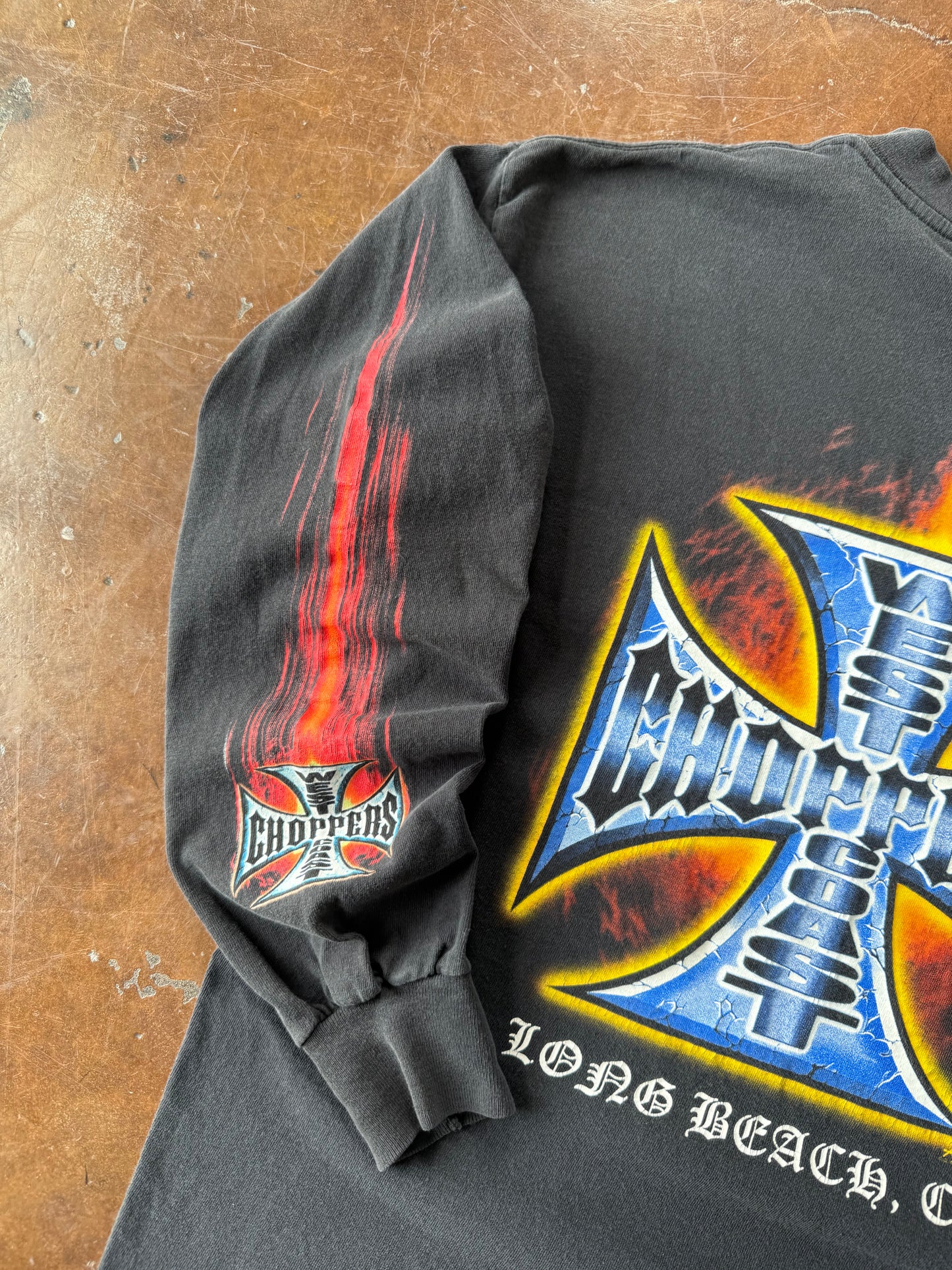 2000s West Coast Choppers "choppers for life" longsleeve shirt (LARGE)