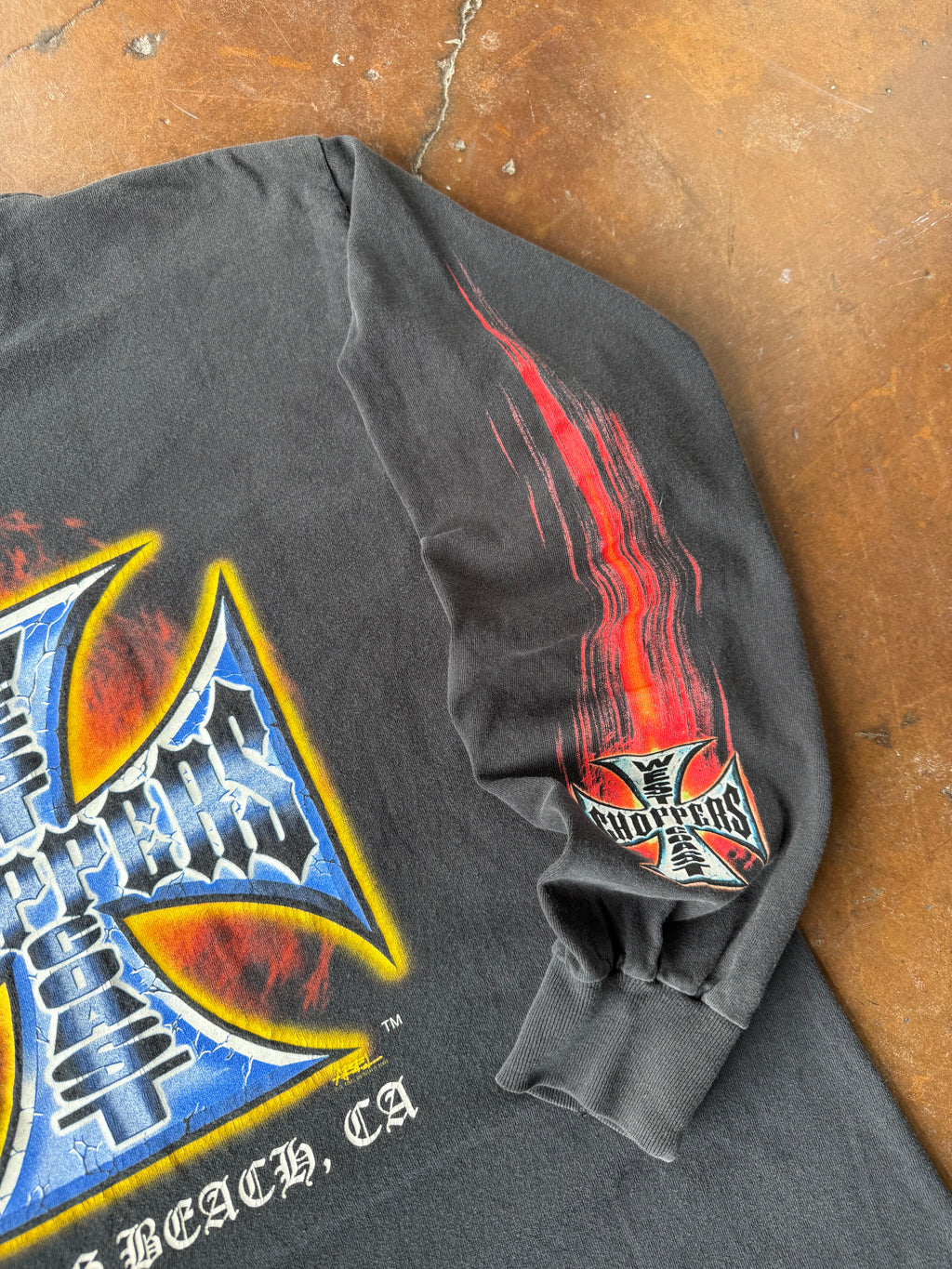 2000s West Coast Choppers "choppers for life" longsleeve shirt (LARGE)