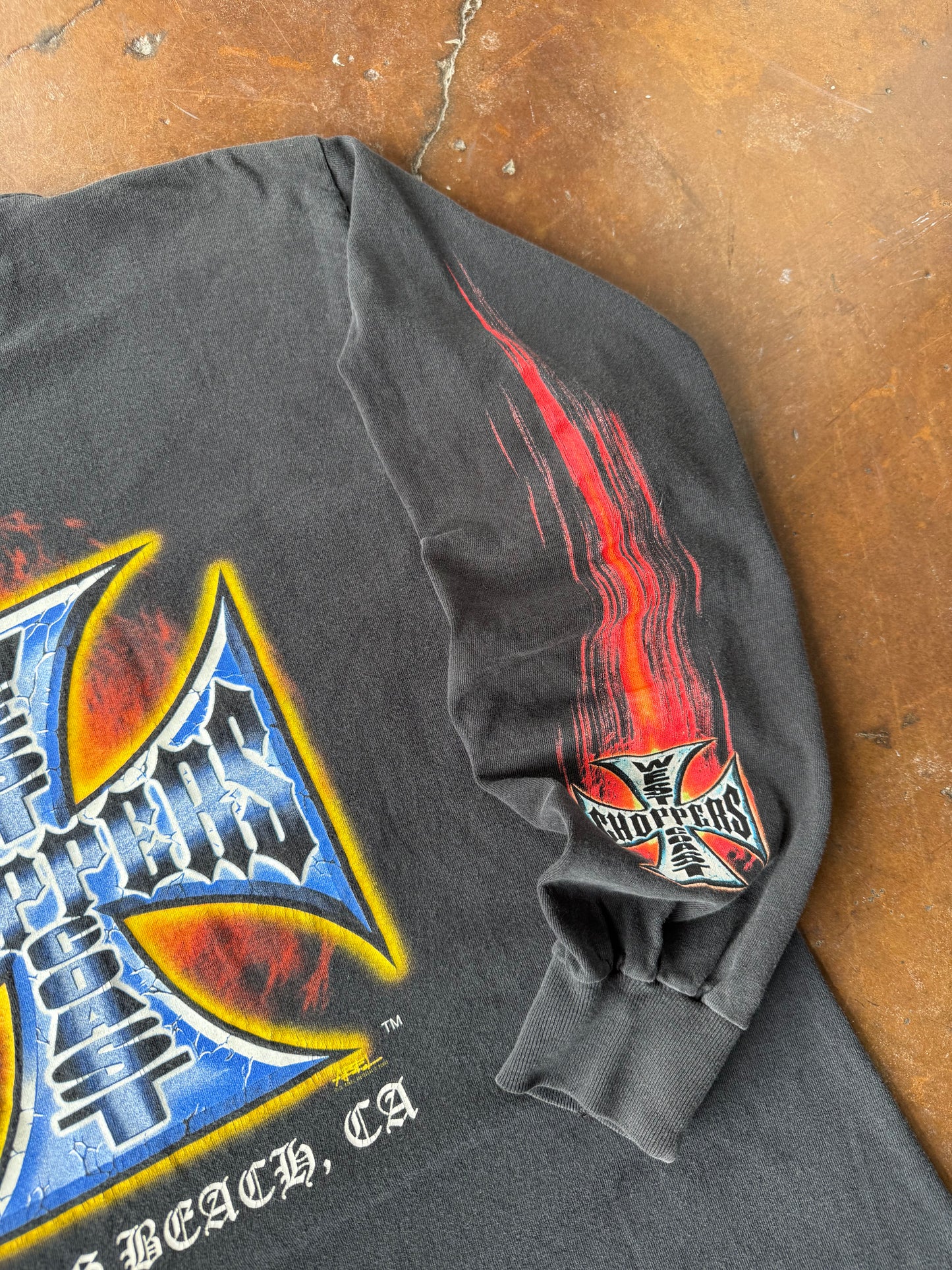 2000s West Coast Choppers "choppers for life" longsleeve shirt (LARGE)