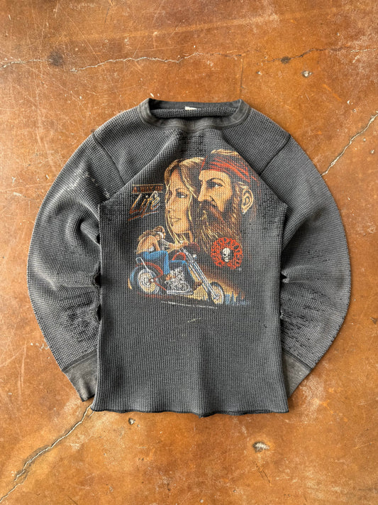 80s faded Easyriders "a way of life" biker thermal longsleeve (LARGE)
