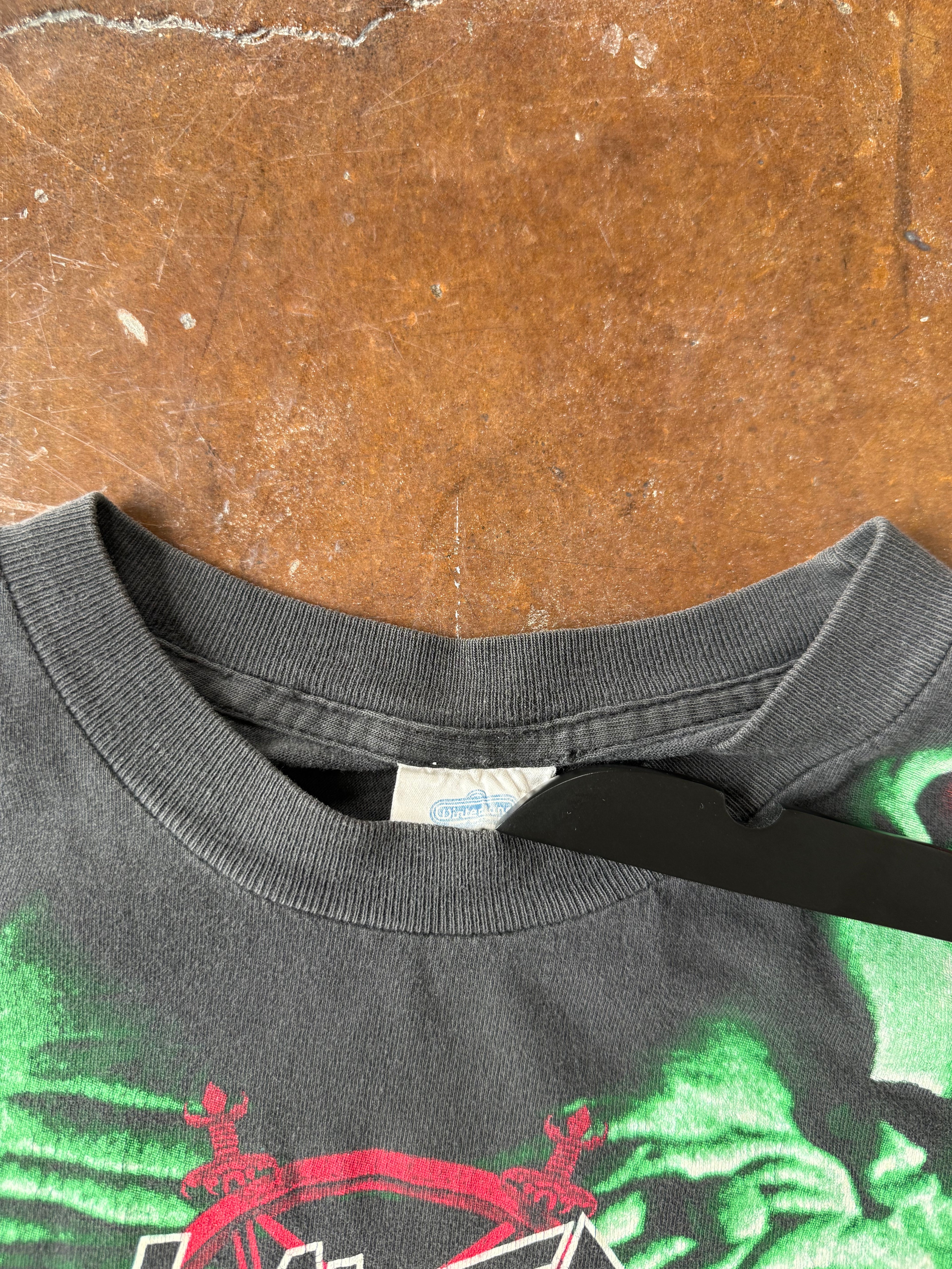 1996 Slayer "root of all evil" band shirt (LARGE)