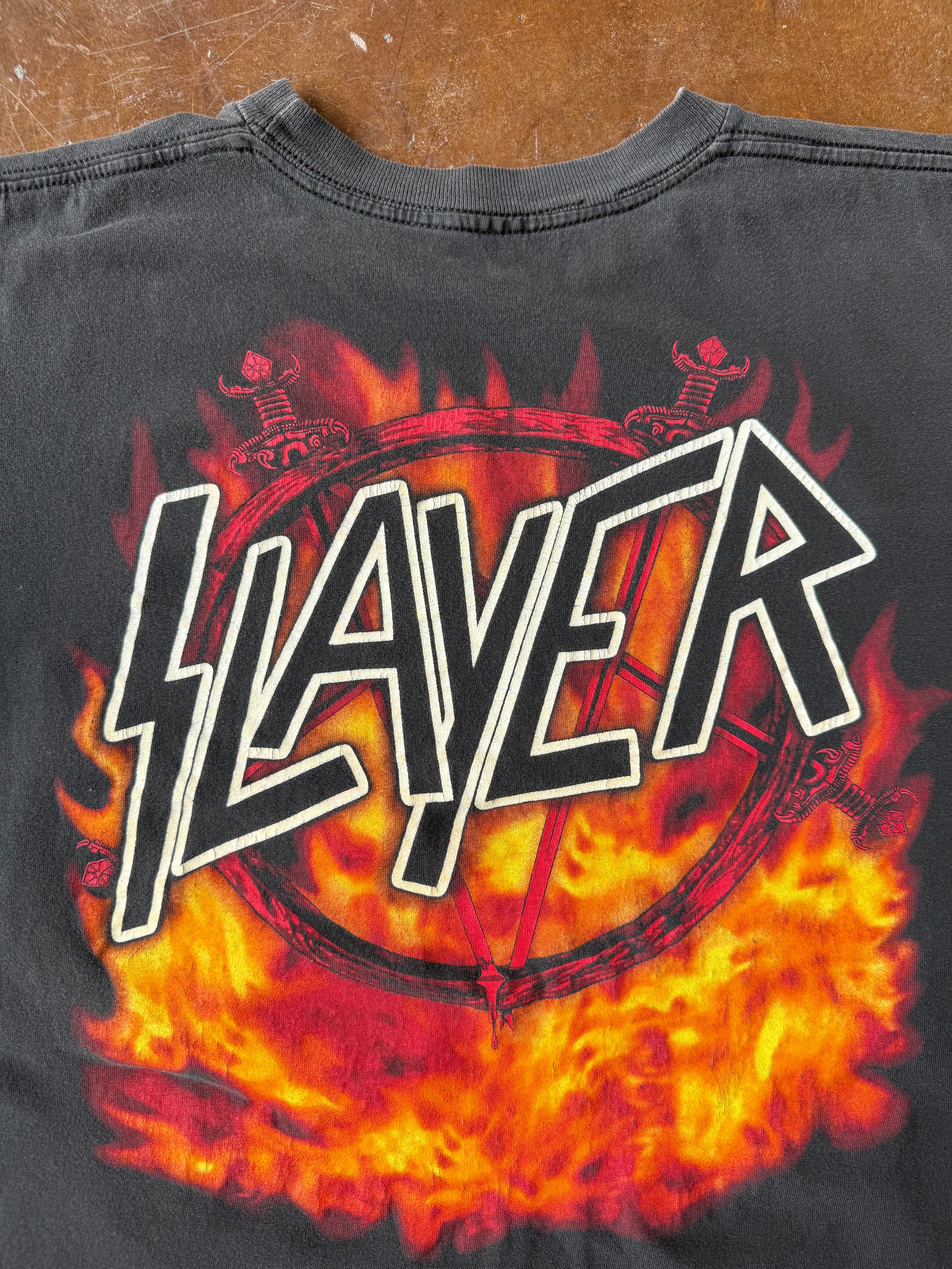 1996 Slayer "root of all evil" band shirt (LARGE)