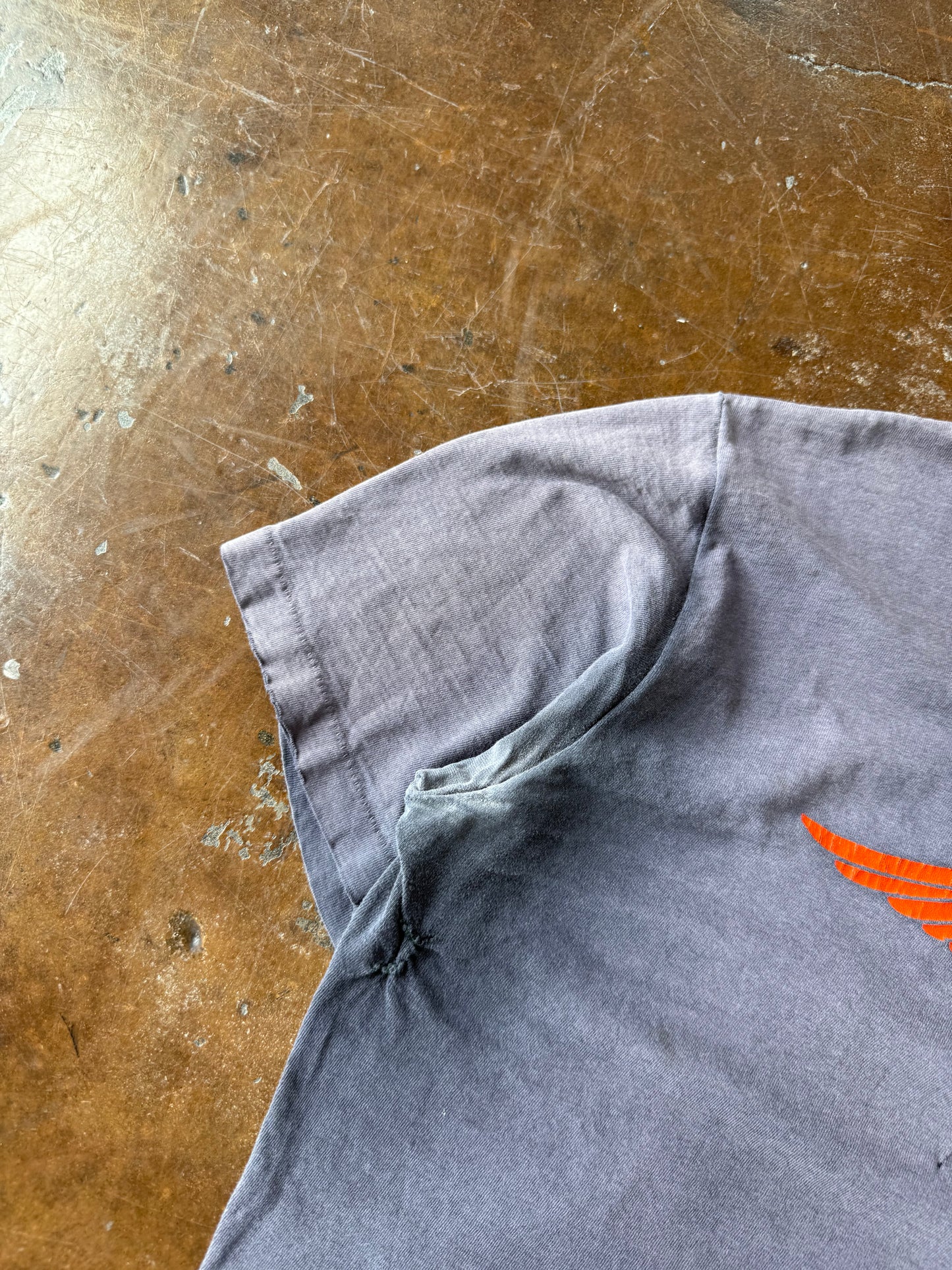 70s faded Harley Davidson "winged emblem" biker shirt (LARGE)