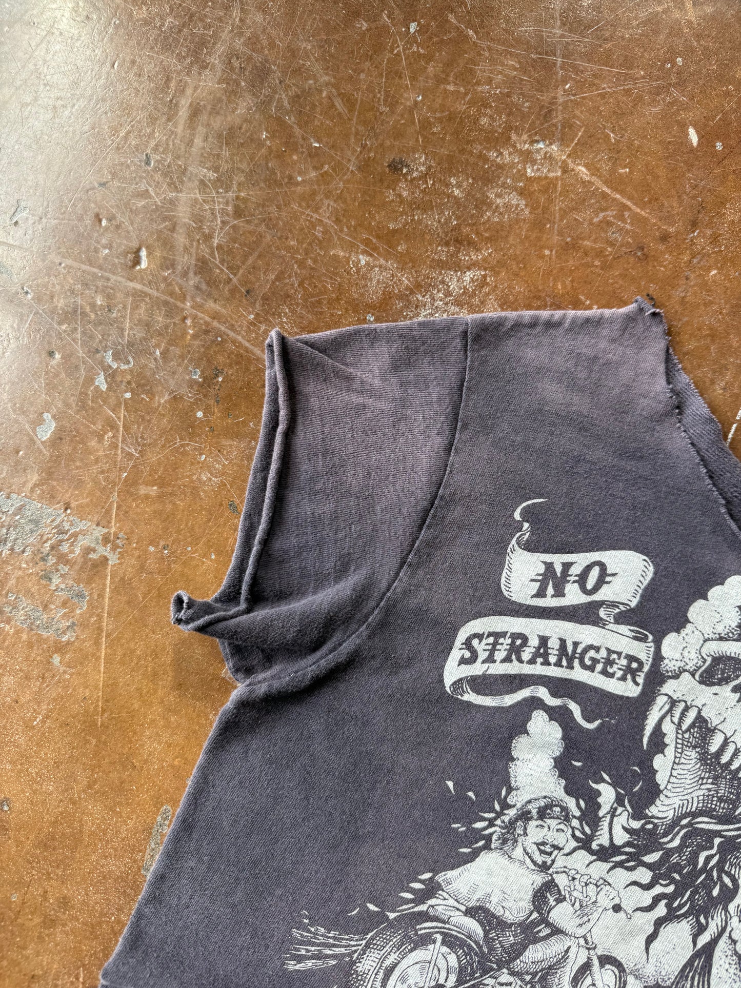 70s Biker "no stranger to danger" shirt (MEDIUM)