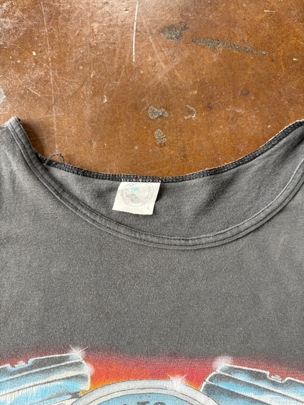 90s faded Bike Engine "ride to live" biker tank-top shirt (LARGE)