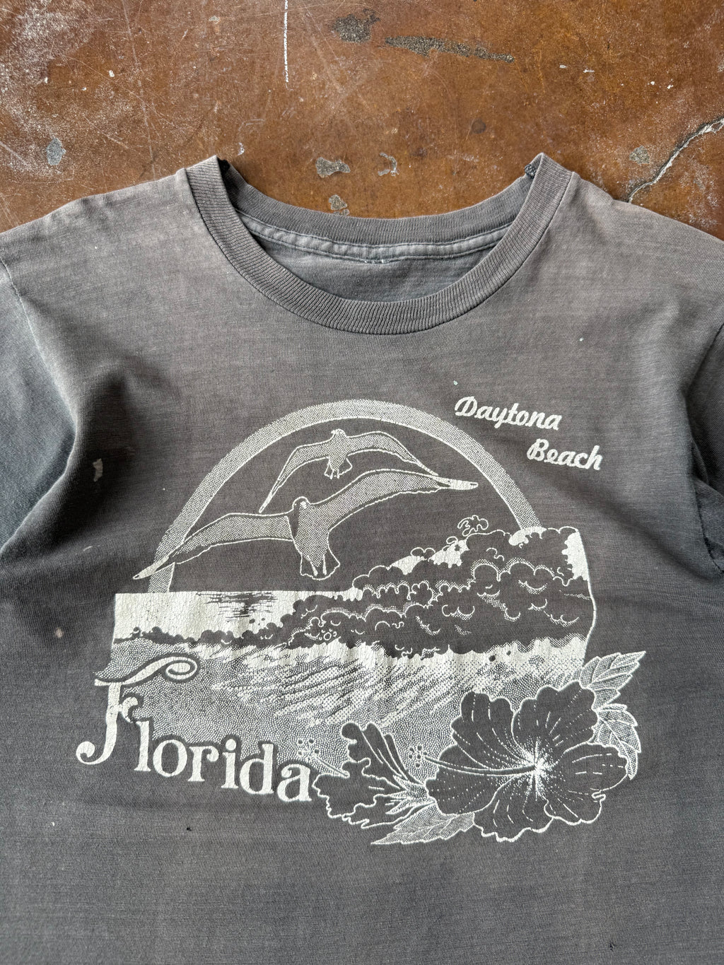 80s faded Daytona Beach nature shirt (MEDIUM)
