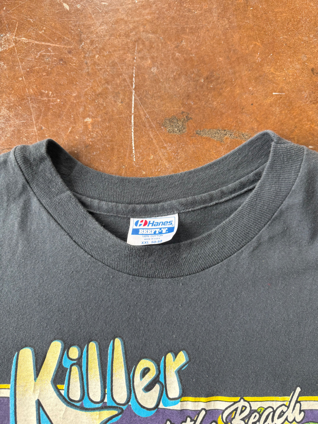 80s Harley Davidson "killer whale" biker shirt (XXL)