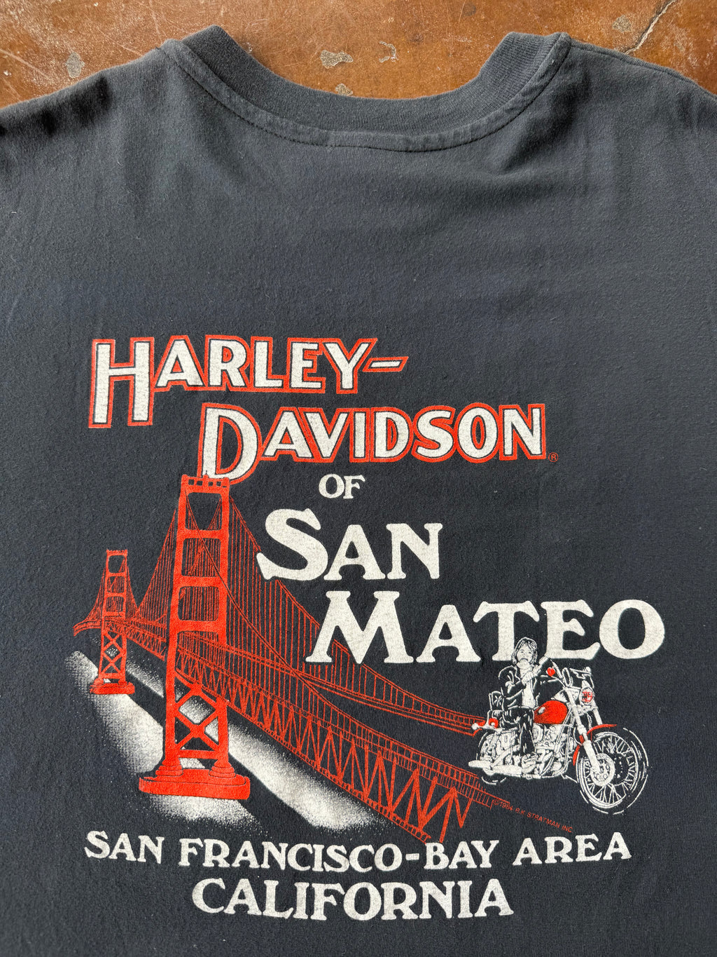 80s Harley Davidson "killer whale" biker shirt (XXL)