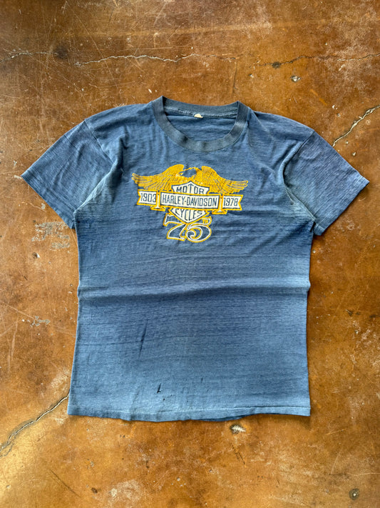 1978 Harley Davidson "75th anniversary" biker shirt (LARGE)
