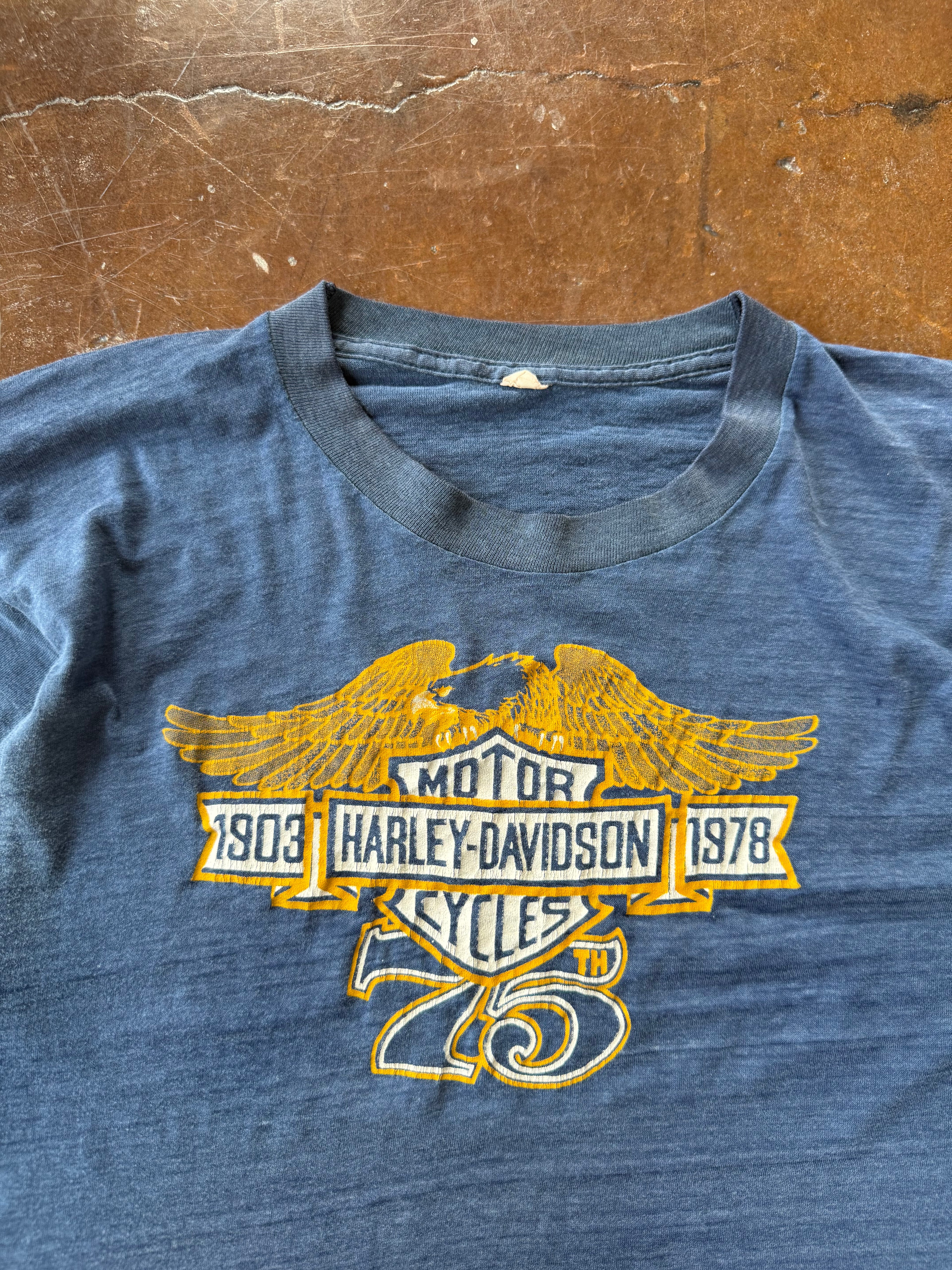 1978 Harley Davidson "75th anniversary" biker shirt (LARGE)
