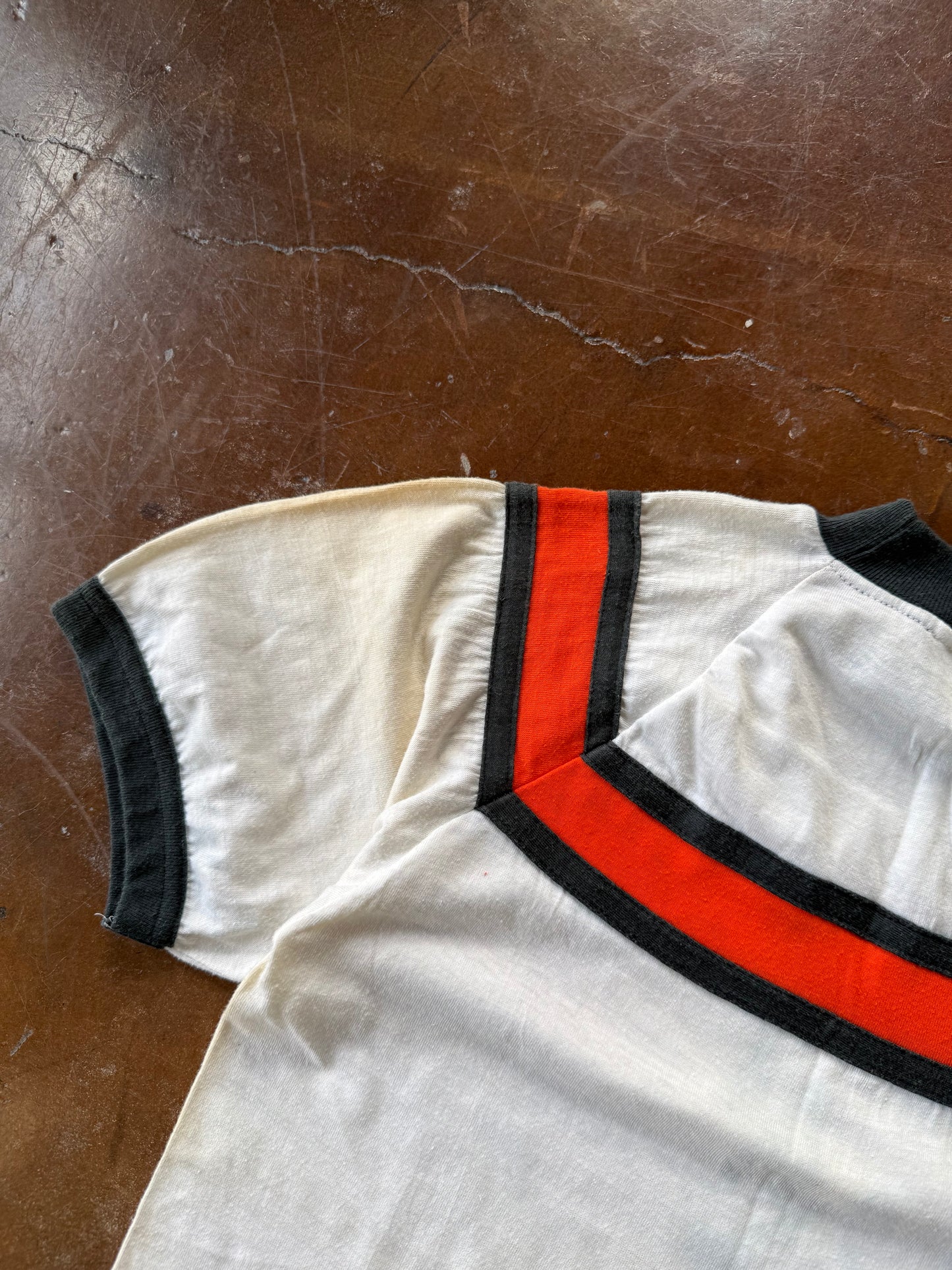 70s Harley Davidson "racing stripes" biker shirt (SMALL)