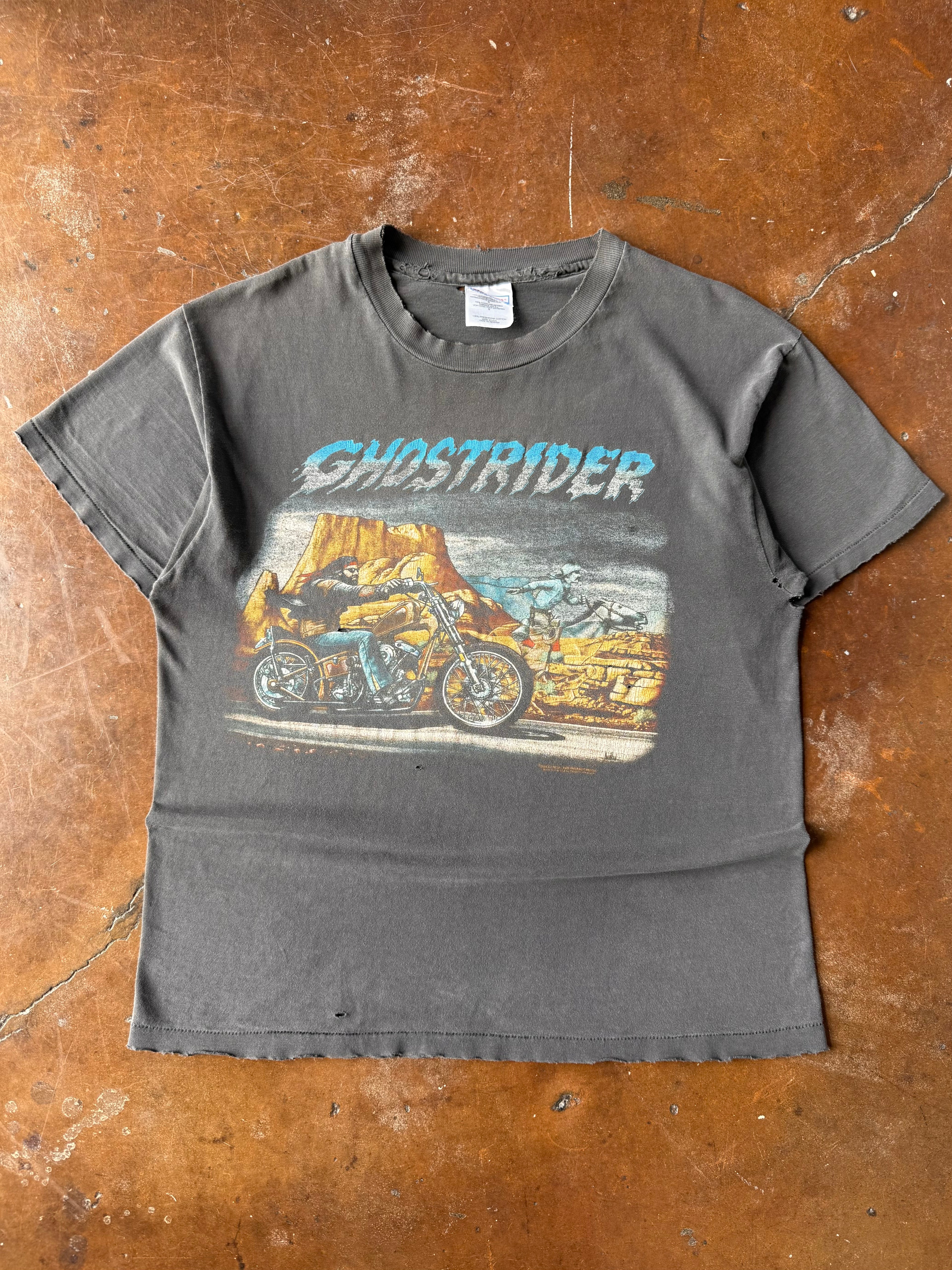 1995 faded Easyriders "ghostrider" biker shirt (LARGE)