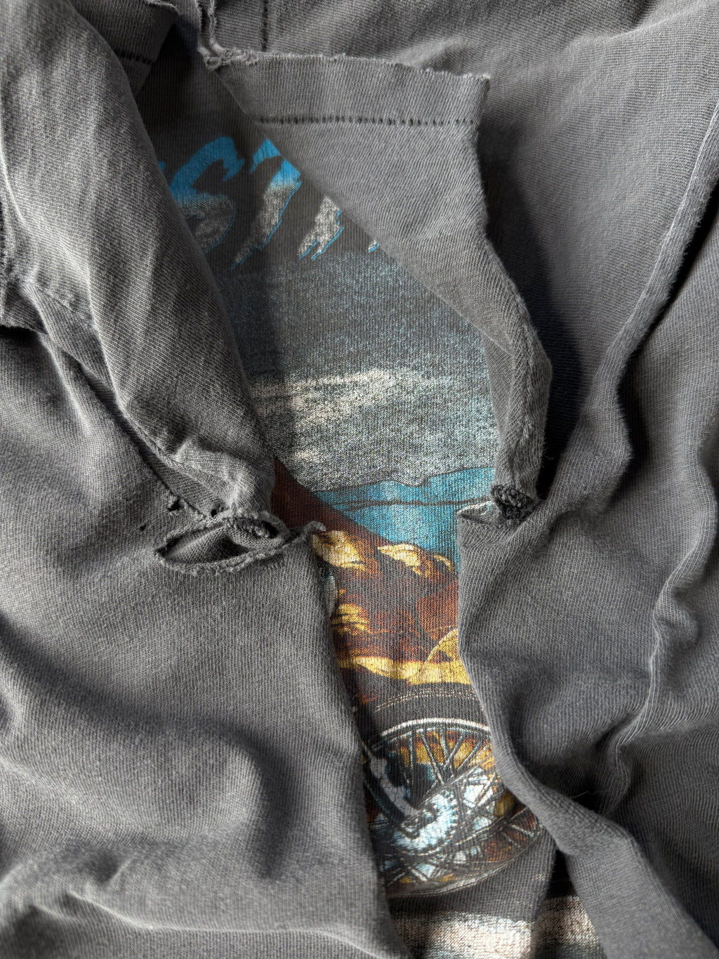 1995 faded Easyriders "ghostrider" biker shirt (LARGE)