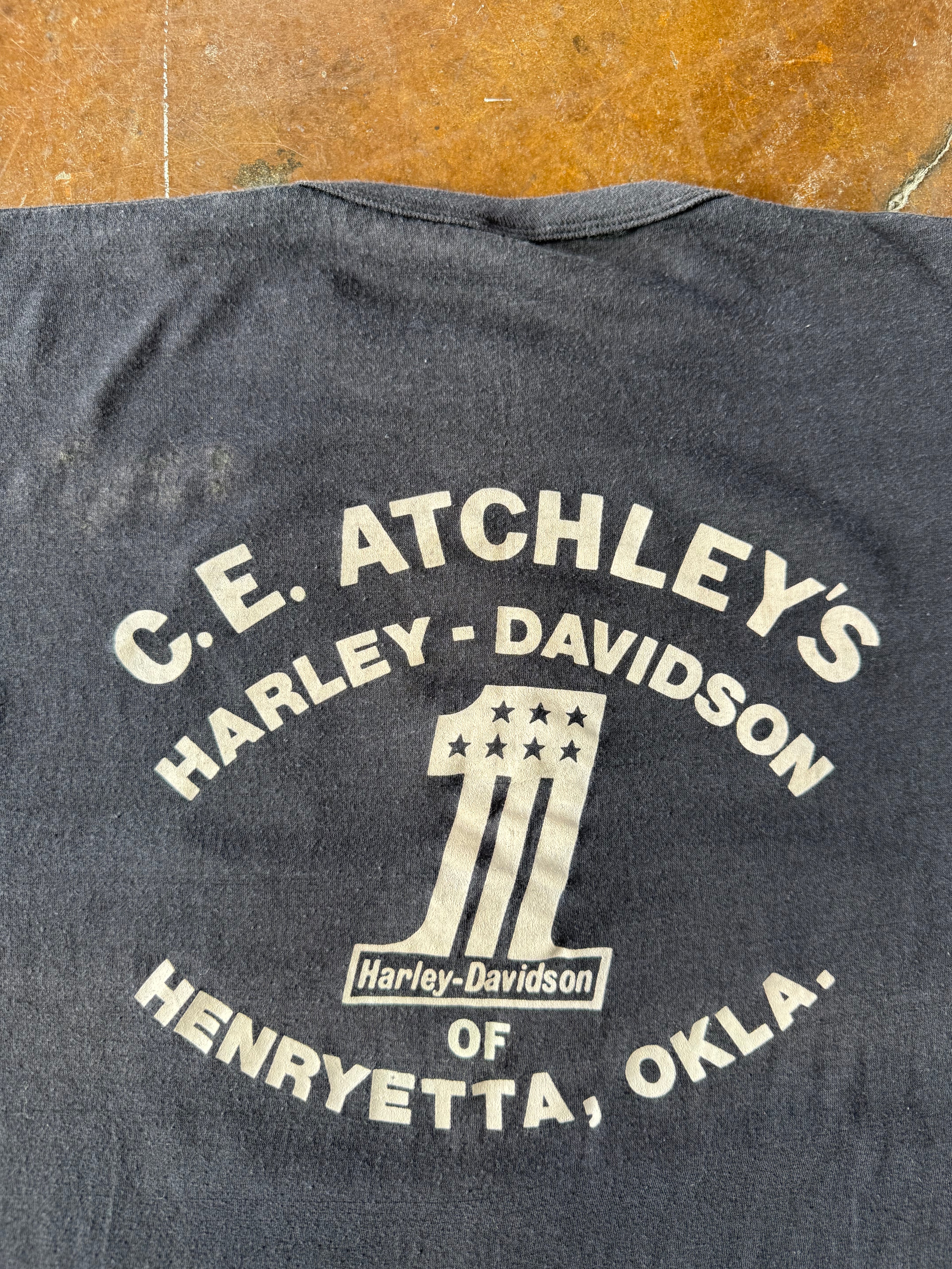 80s Harley Davidson "sunset drive" biker shirt (LARGE)