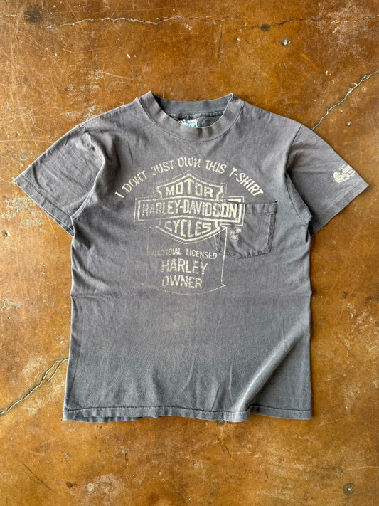 80s faded Harley Davidson pocket shirt (MEDIUM)