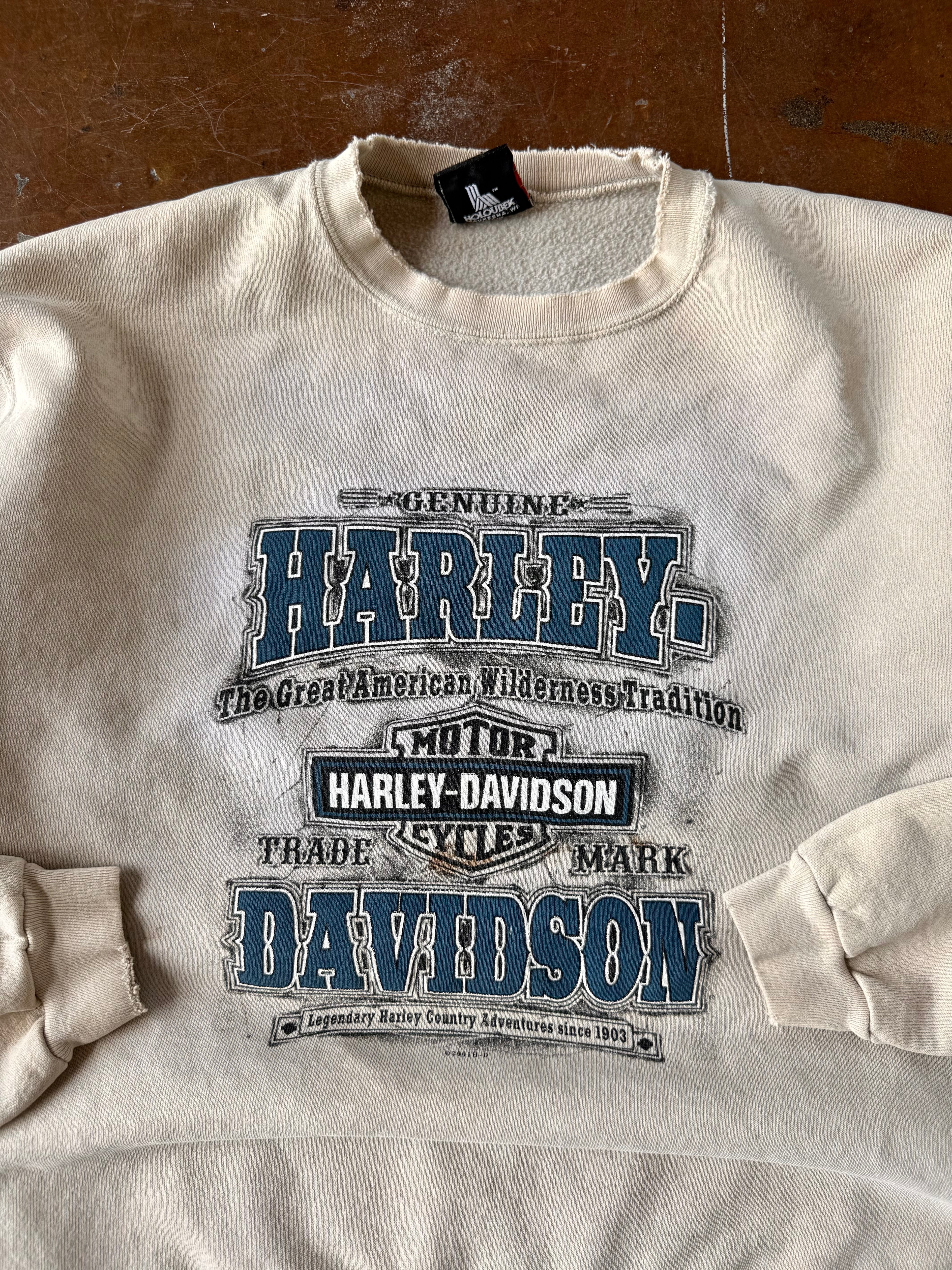 2001 Harley Davidson "great american tradition" crewneck/sweater (LARGE)
