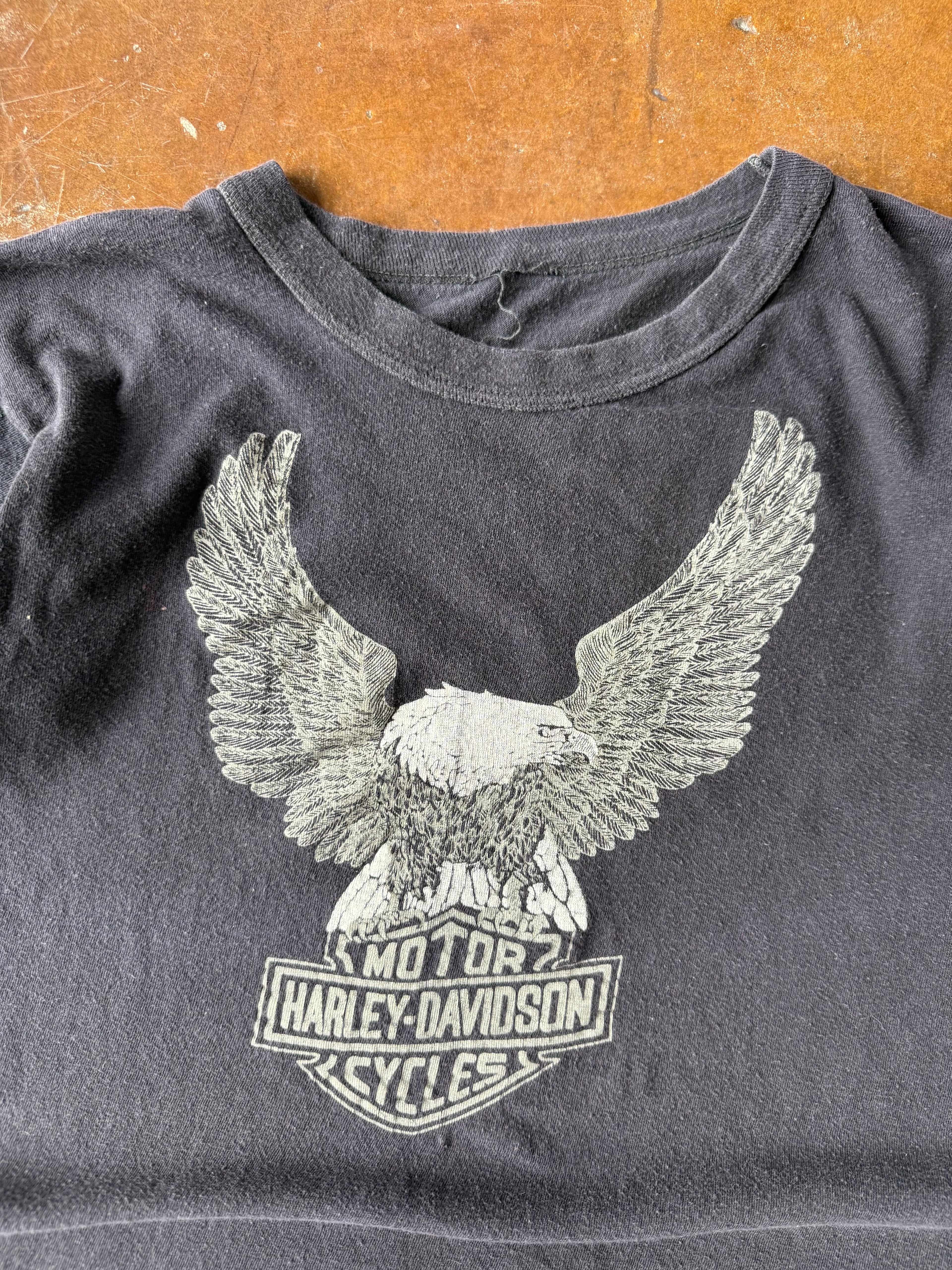 80s Harley Davidson "eagle emblem" biker shirt (SMALL)