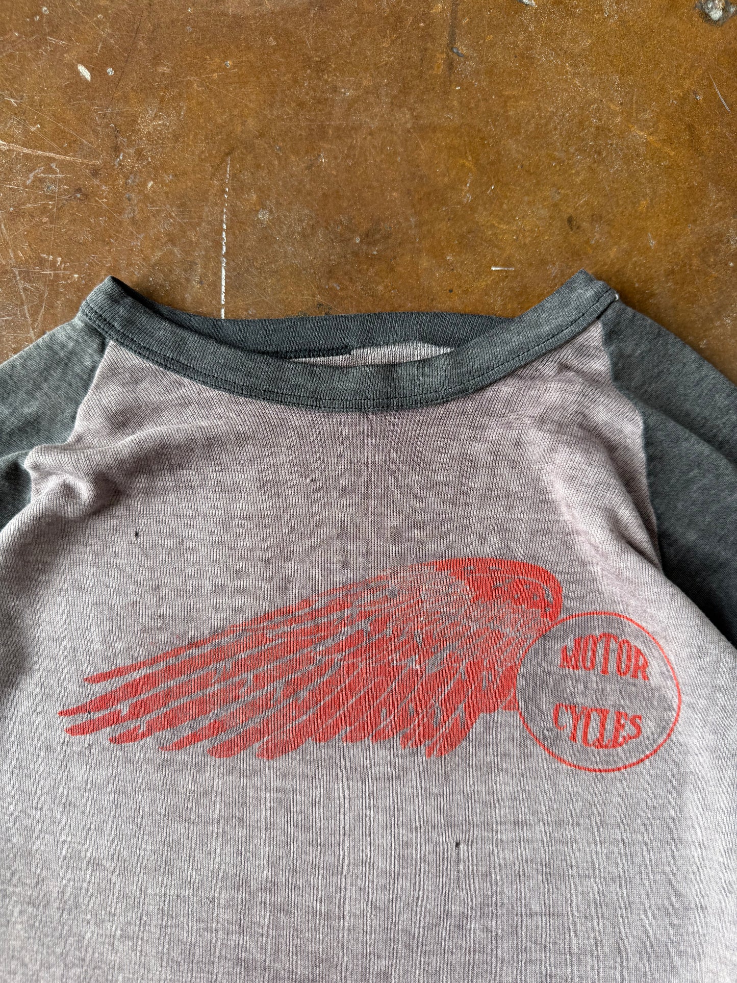 80s Harley Davidson "hells angels" baseball jersey (LARGE)
