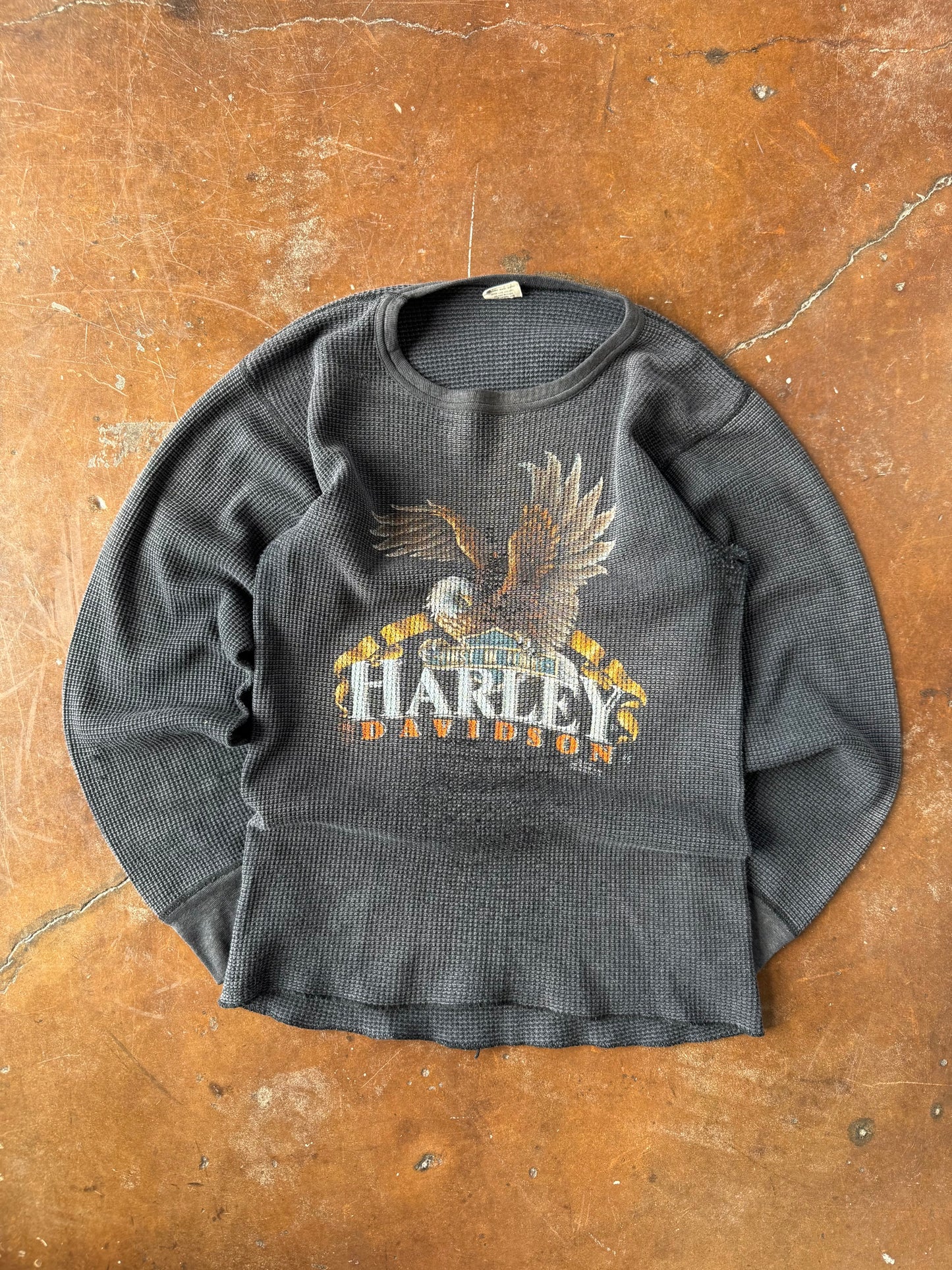80s Harley Davidson thermal longsleeve (XL)