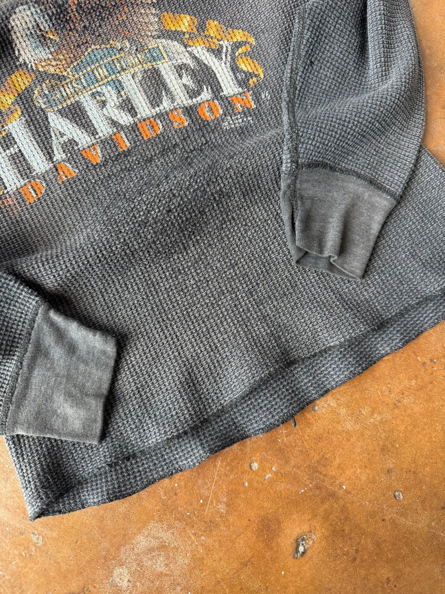 80s Harley Davidson thermal longsleeve (XL)