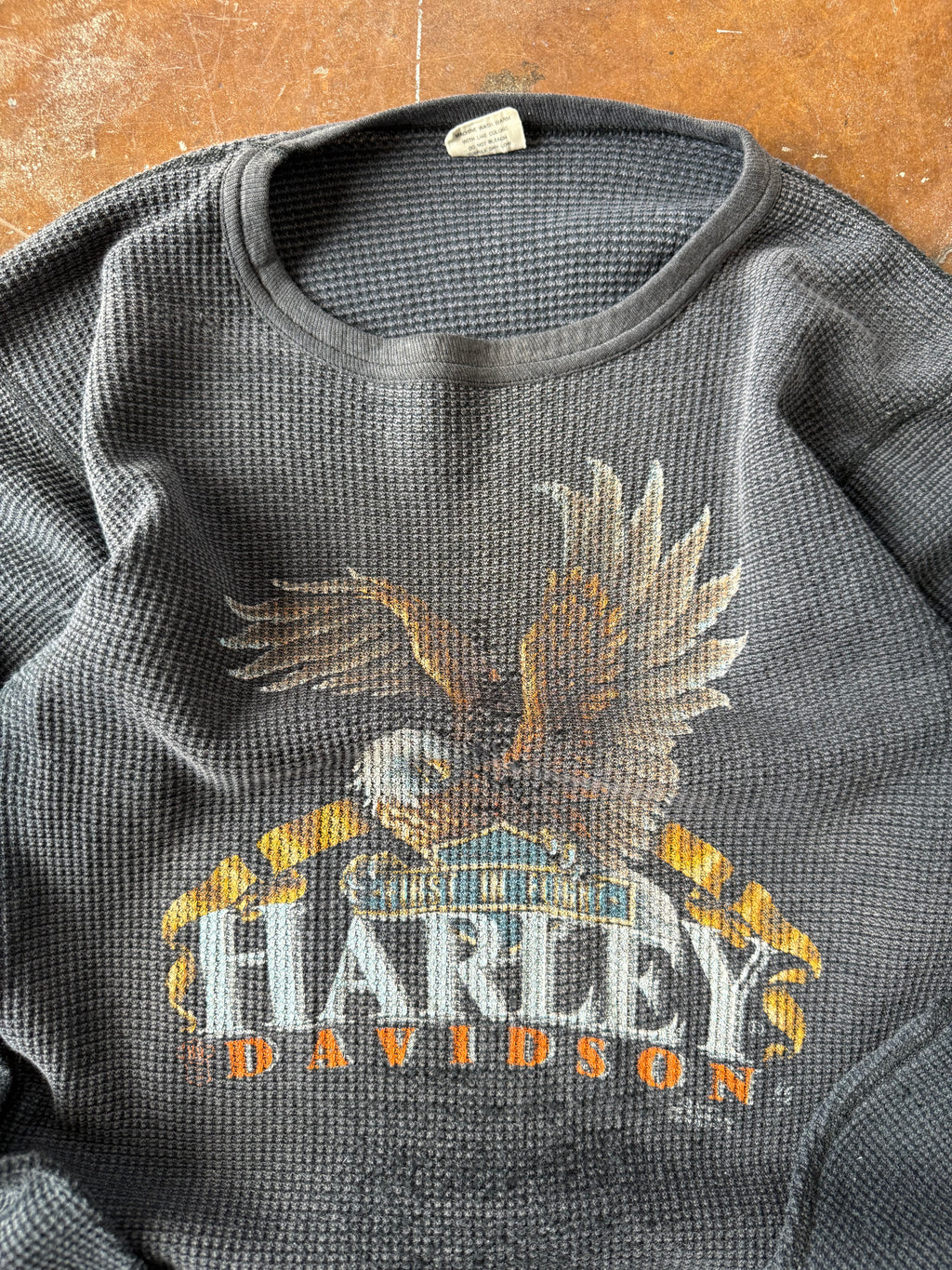 80s Harley Davidson thermal longsleeve (XL)