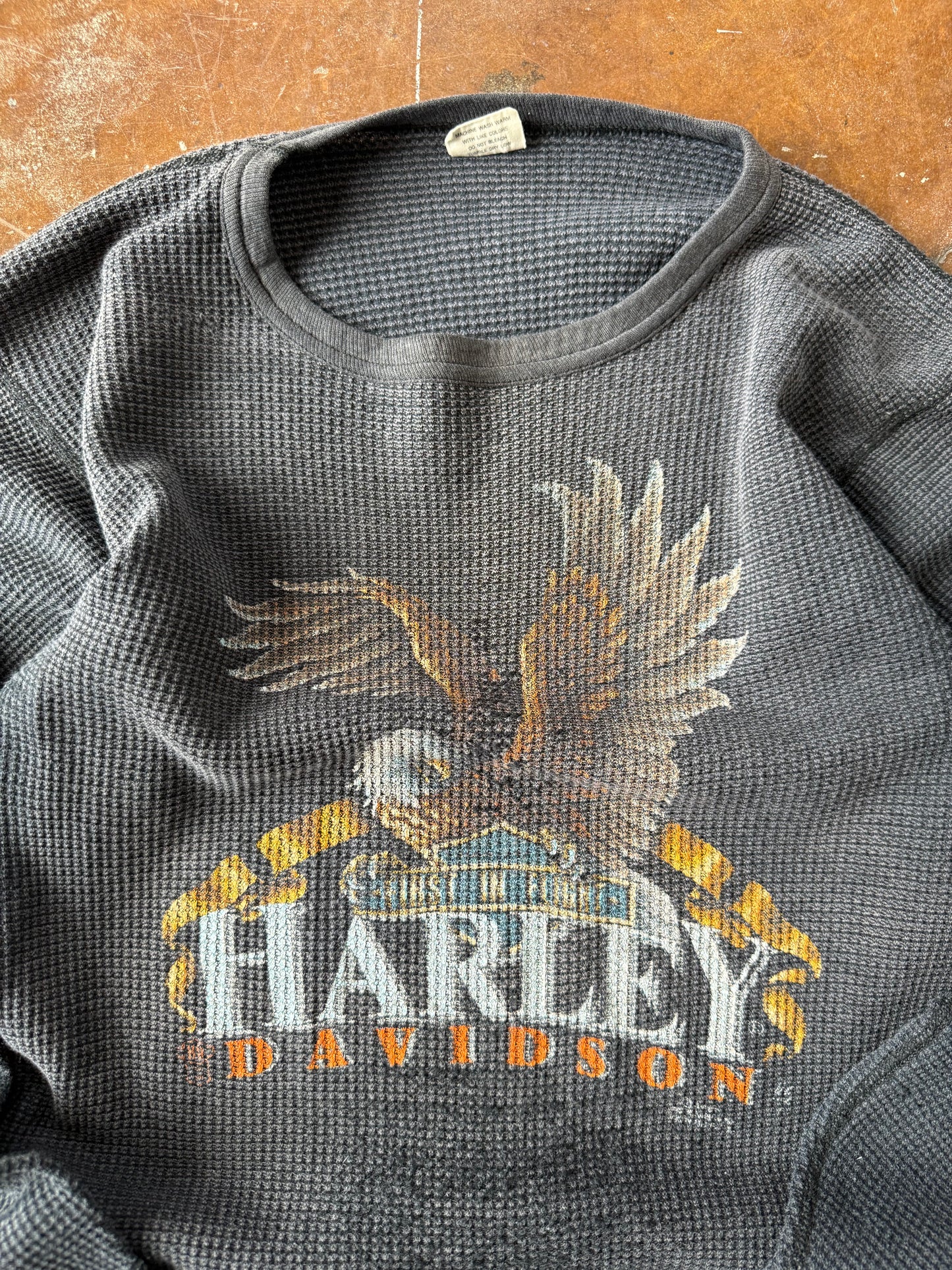 80s Harley Davidson thermal longsleeve (XL)