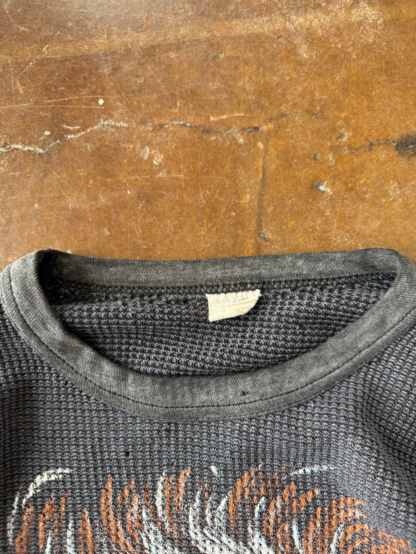 80s Harley Davidson "wild breed" thermal longsleeve (LARGE)