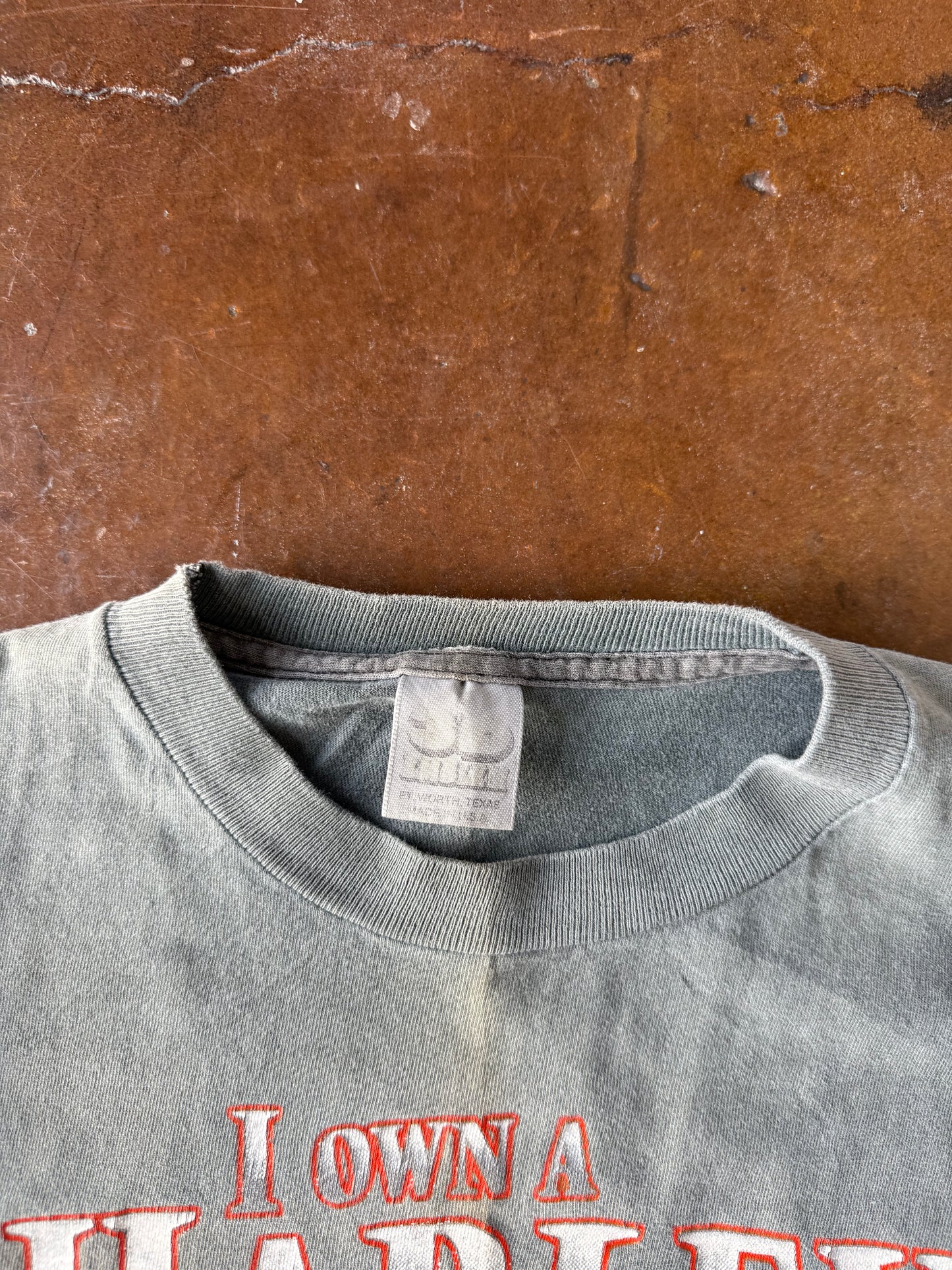 90s faded Harley Davidson "not just this t-shirt" 3D emblem shirt (LARGE)