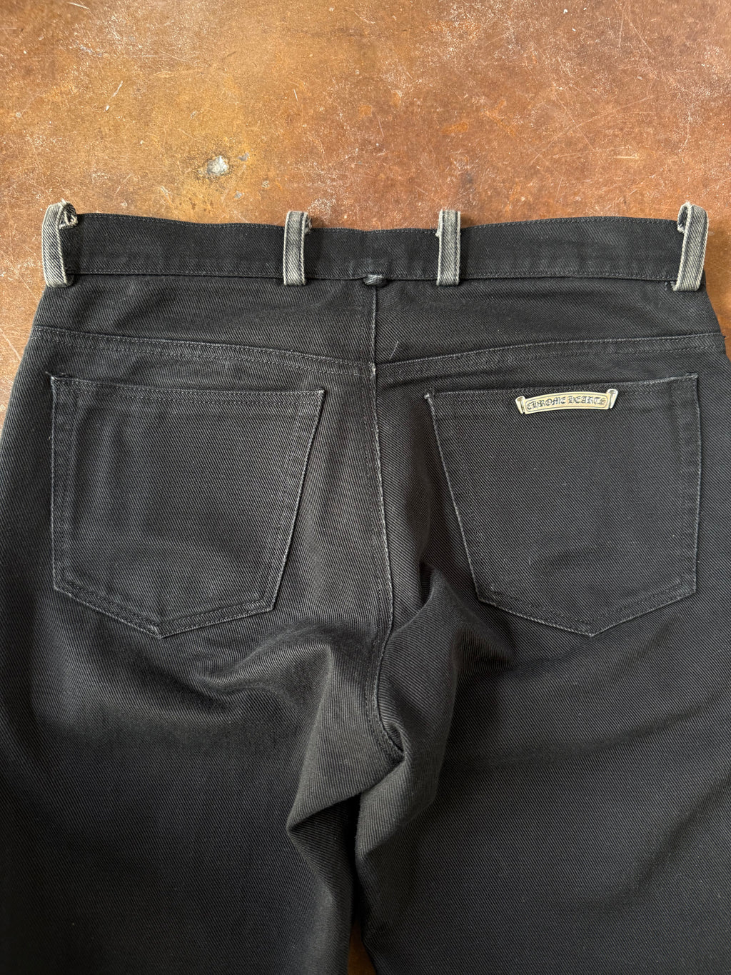 2000s Chrome Hearts "fleur knee" jeans (31 x 30)