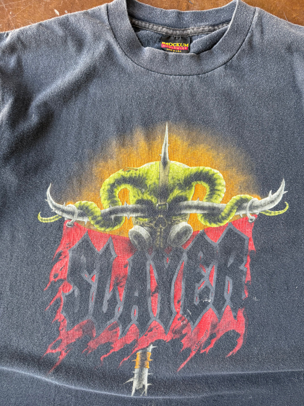 1993 Slayer "uber alles" tour band shirt (LARGE)
