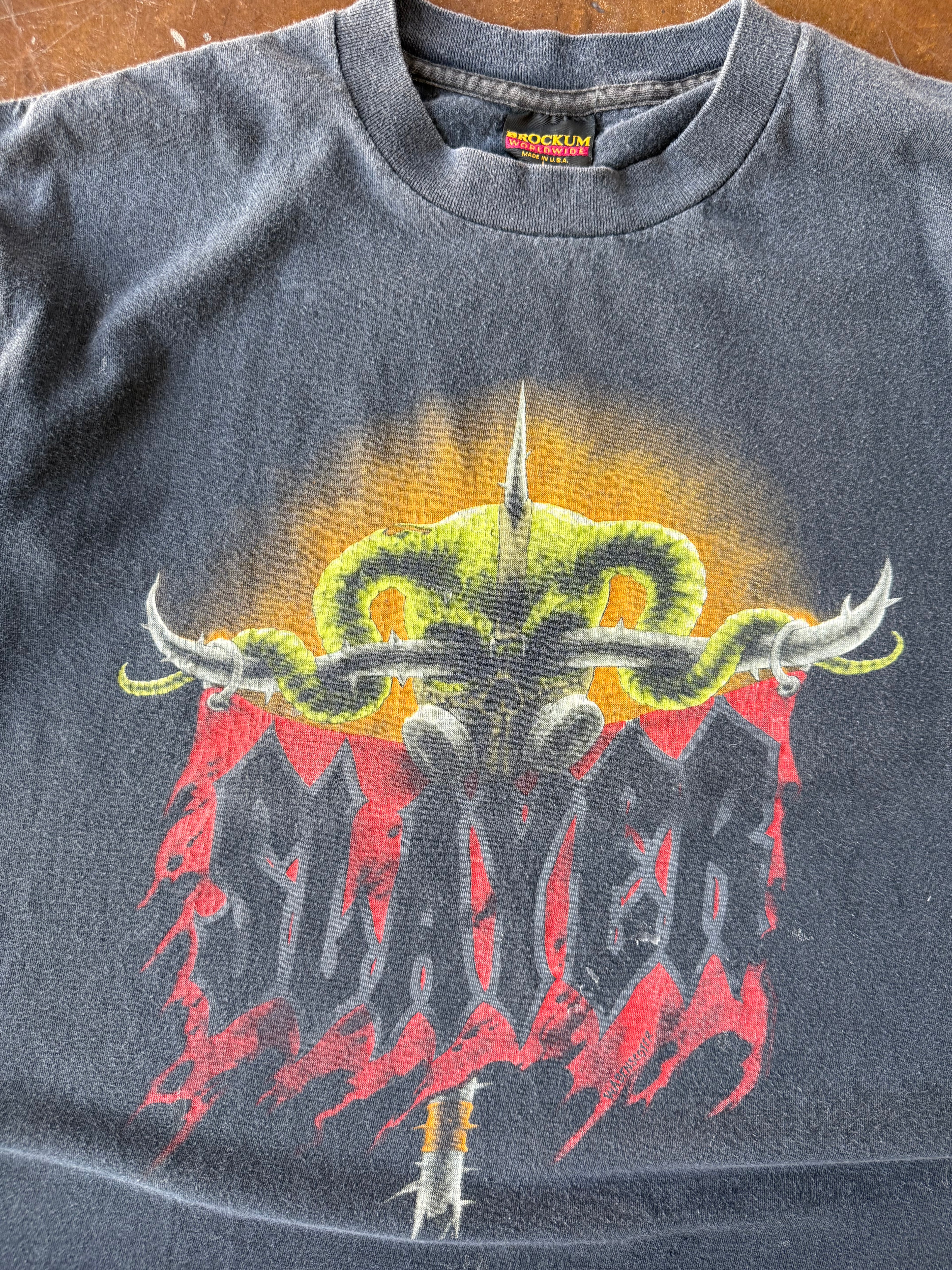 1993 Slayer "uber alles" tour band shirt (LARGE)