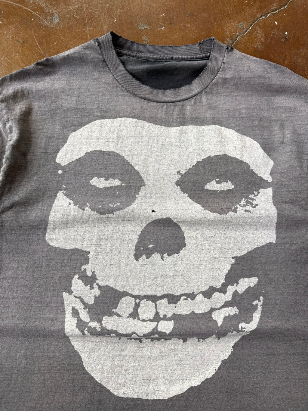 2000s faded Misfits "ghost fiend big face" band shirt (XL)