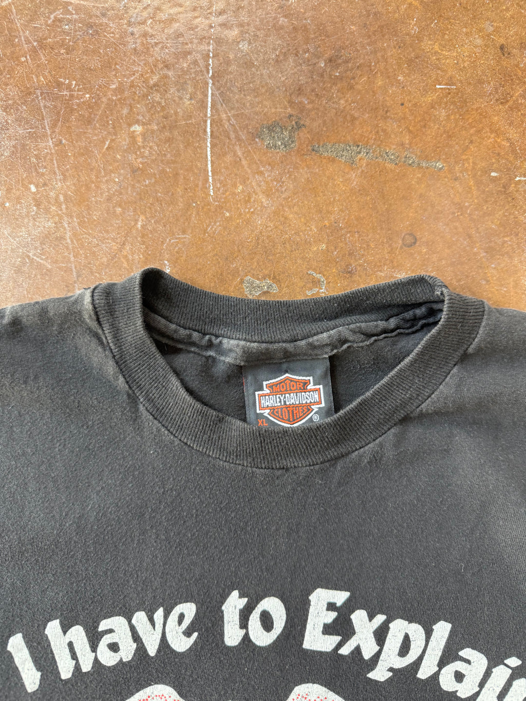 90s cropped Harley Davidson "if I have to explain..." biker shirt (XL)
