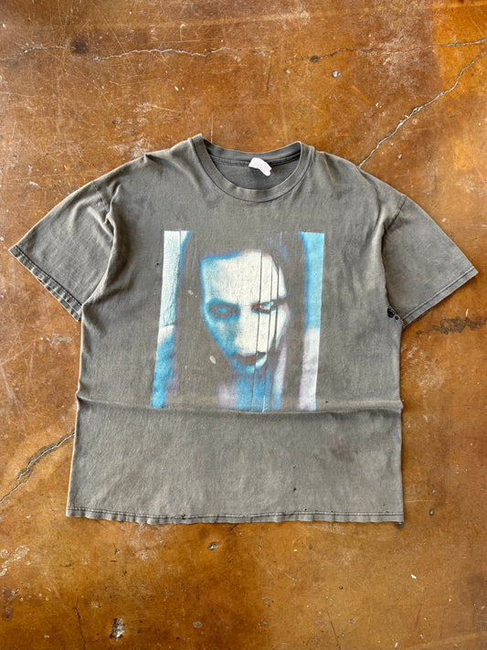 1998 faded & distressed Marilyn Manson "road out of hell" band shirt (XL)