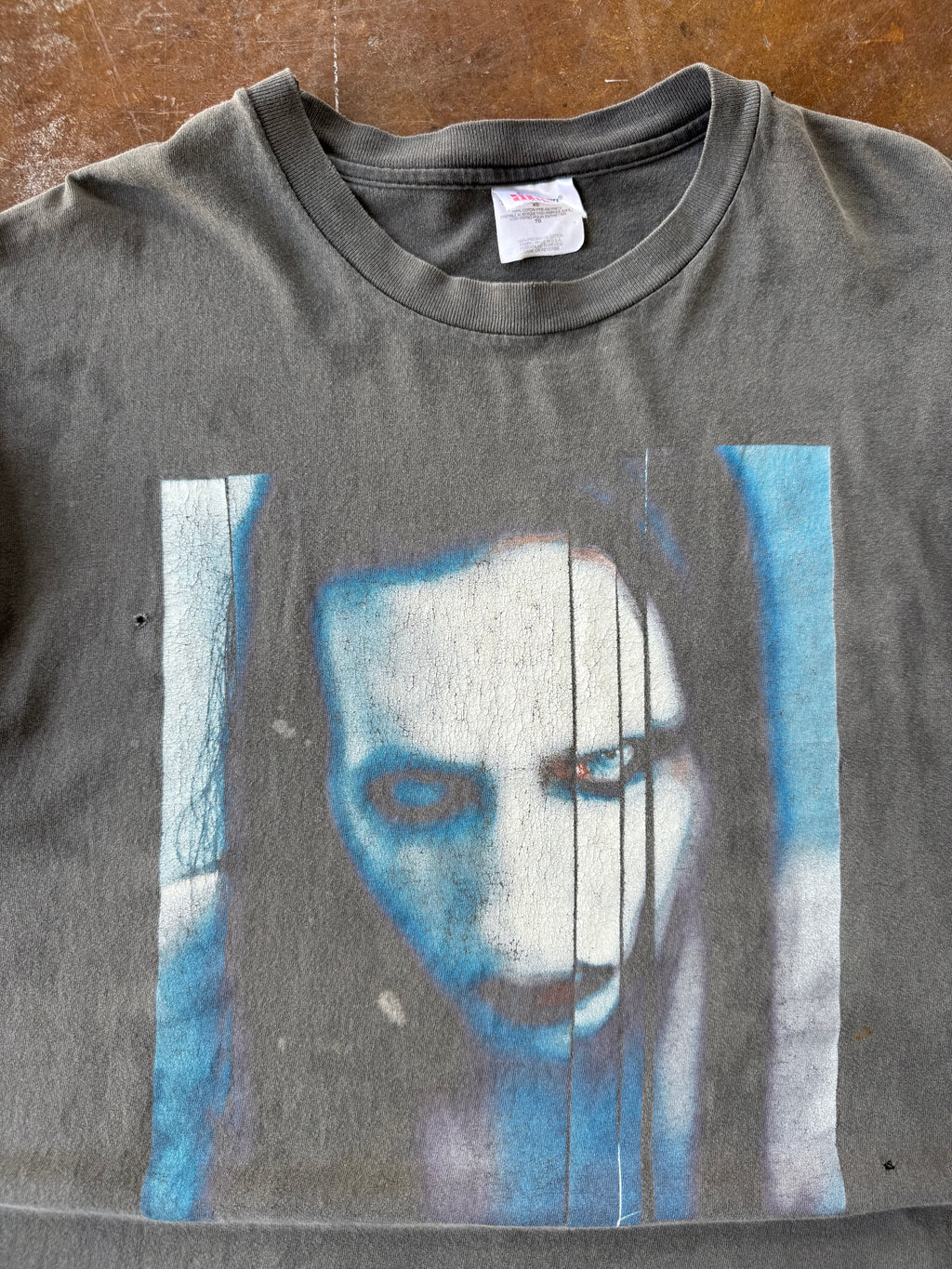 1998 faded & distressed Marilyn Manson "road out of hell" band shirt (XL)
