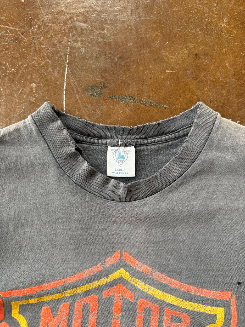 90s faded Harley Davidson "classic logo" biker shirt (LARGE)