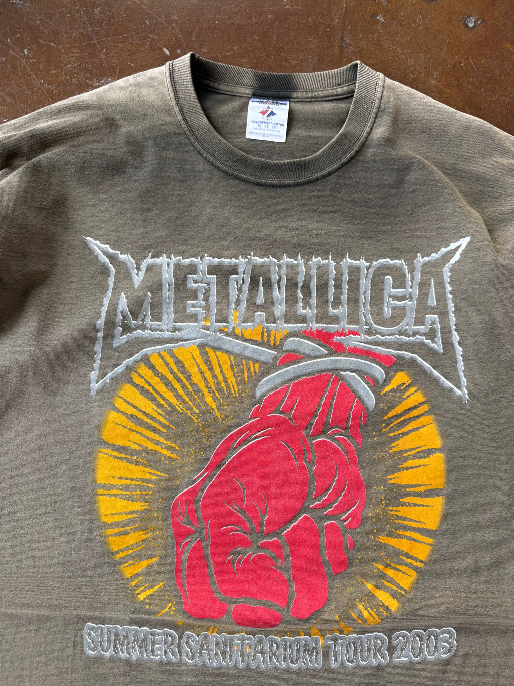2003 faded Metallica "summer sanitarium tour" band shirt (XL)
