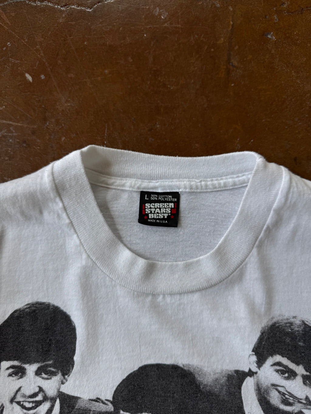 90s The Beatles "first kids on the block" band shirt (LARGE)
