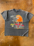 90s lightly faded Harley Davidson "eagle sunset" biker shirt (XL)