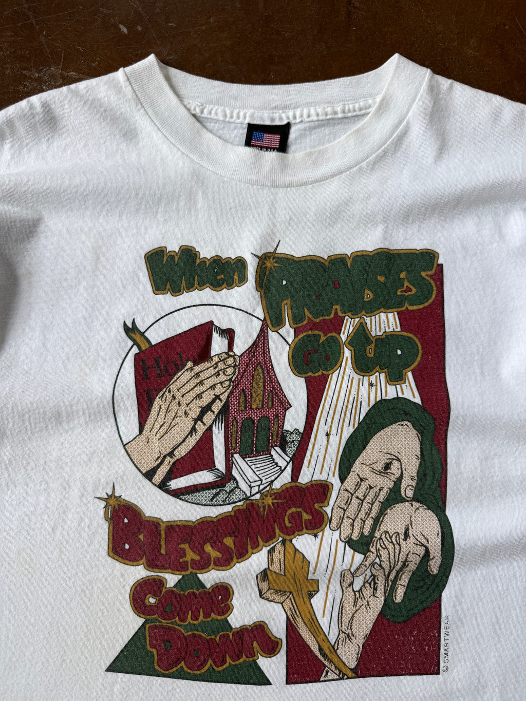 90s Jesus "when praises go up..." shirt (XL)