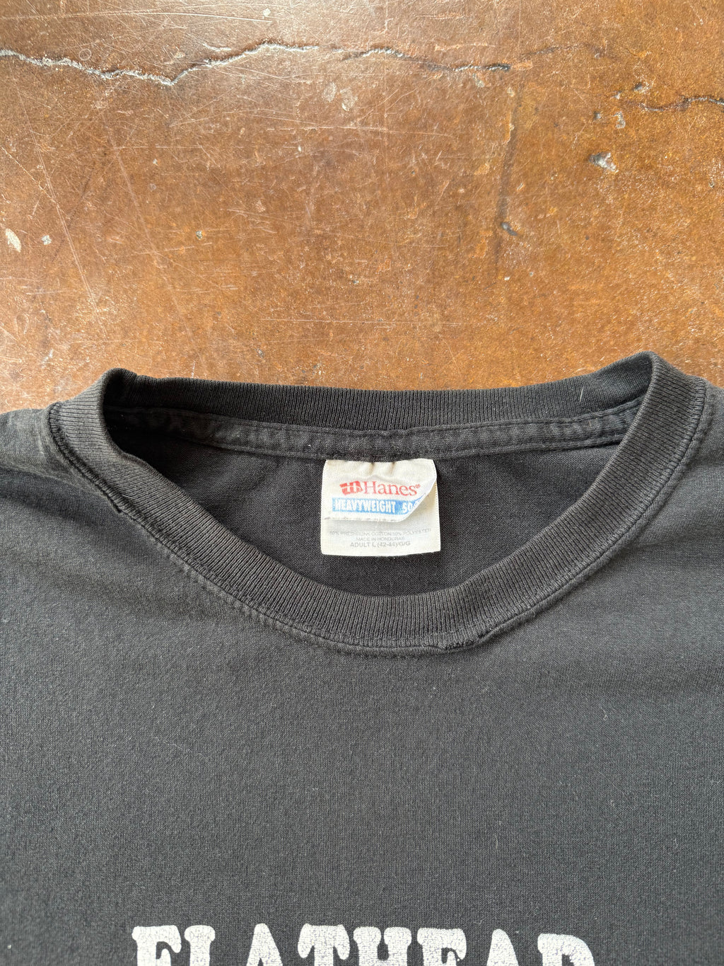 2000s Biker "gimmehead" quote shirt (LARGE)